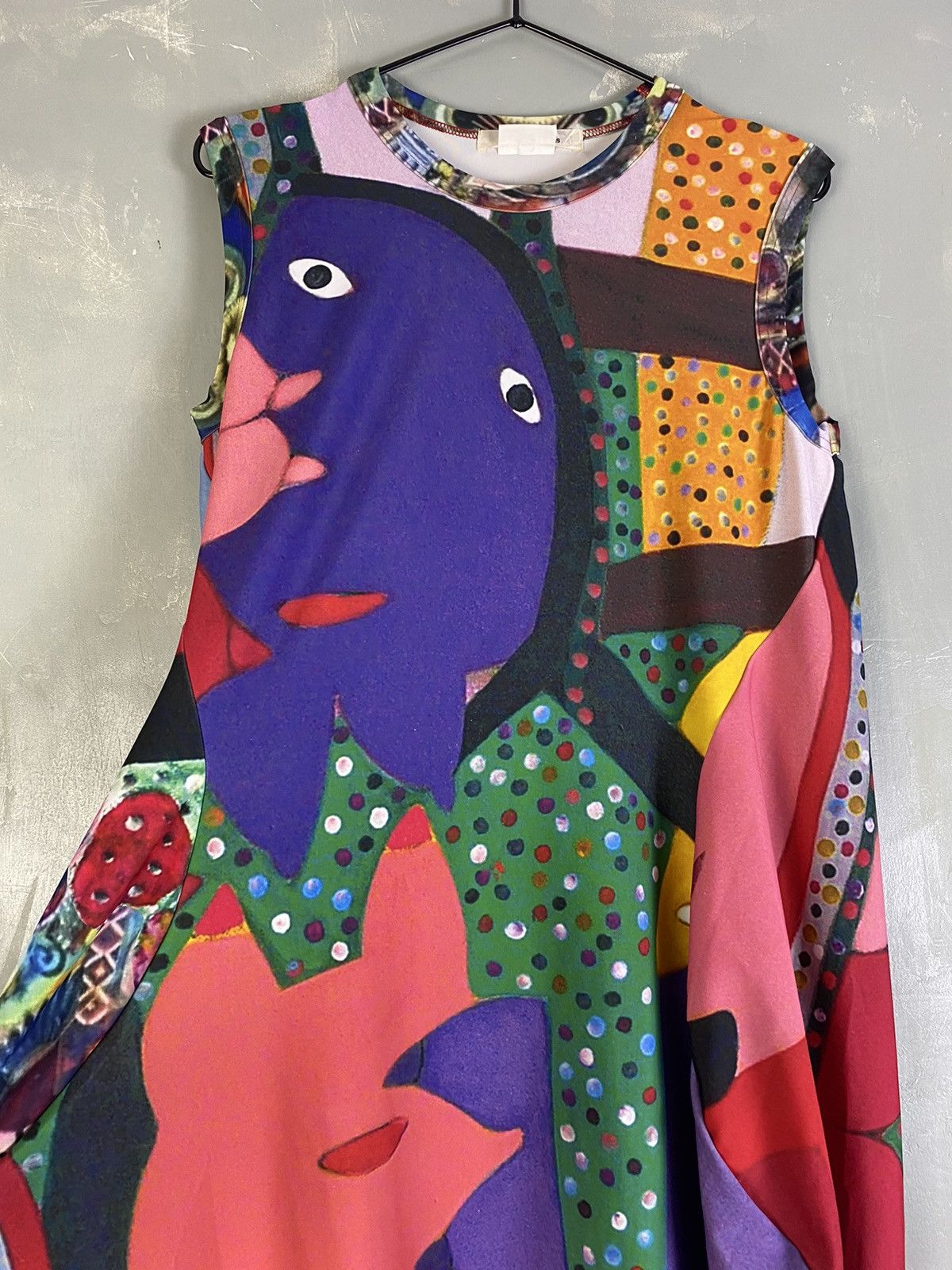 Comme des Garcons CDG SS18 “Artwork by Serge Vollin” Printed Dress Size S / US 4 / IT 40 - 5 Thumbnail