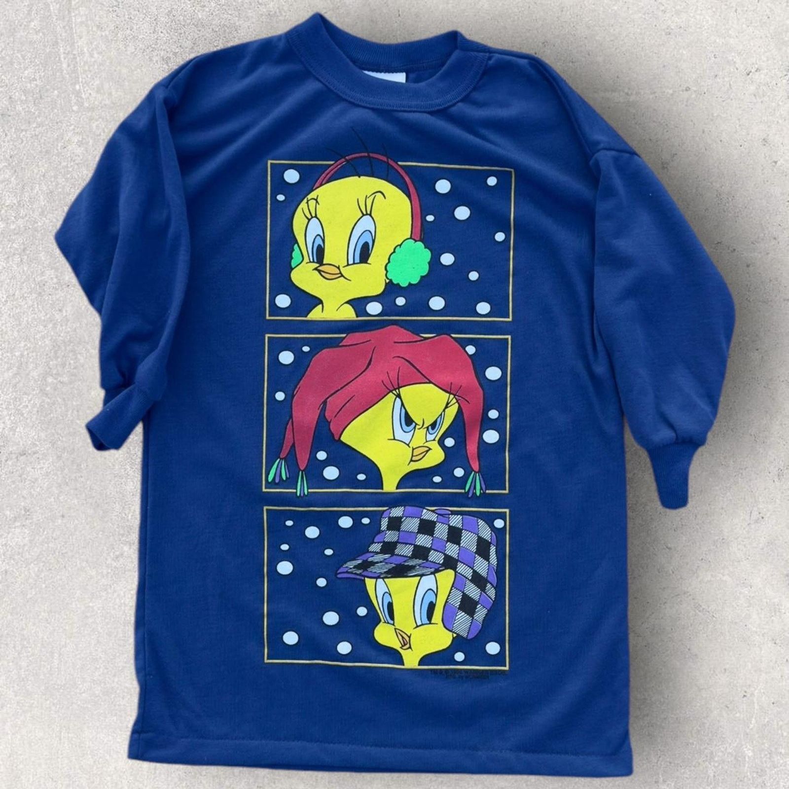 Vintage 1996 Looney Tunes Tweety Kids Long Sleeve Size US XXS / EU 40 - 6 Thumbnail