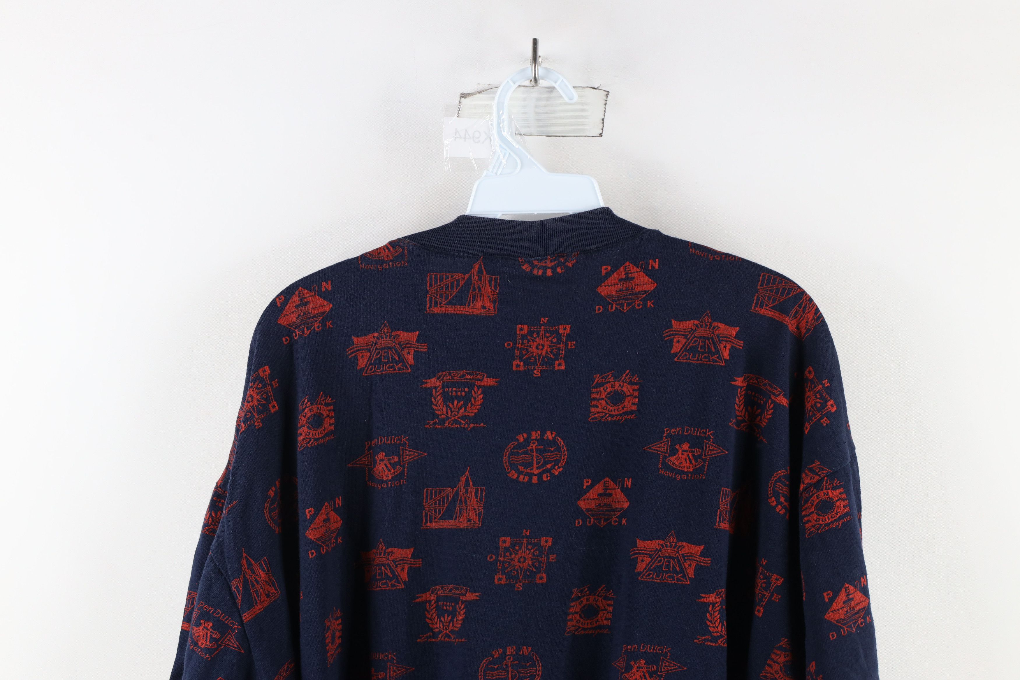 Vintage Vintage 90s Eric Tabarly Sailing All Over Print T-Shirt Size US XL / EU 56 / 4 - 9 Thumbnail