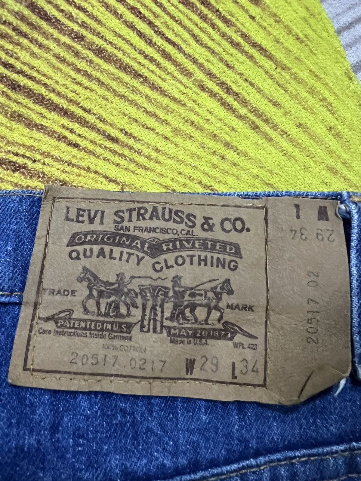 Levi's × Levi's Made & Crafted × Levi's Vintage Clothing FLARE💥VINTAGE 80’s LEVIS 517 ORANGE TAB BUTTON #8 Size US 27 - 16 Thumbnail