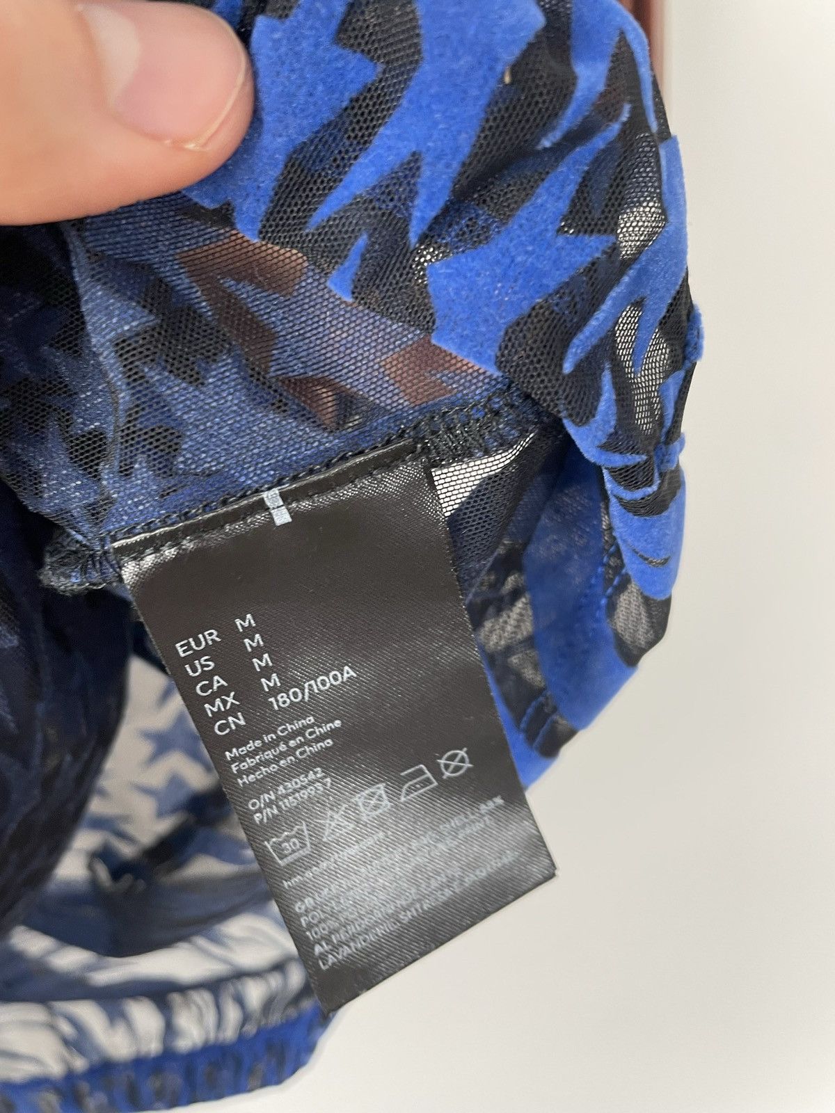 Thierry Mugler H&M x Mugler Mesh Transparent Avant Garde Tee Stars Blue Size US M / EU 48-50 / 2 - 6 Thumbnail