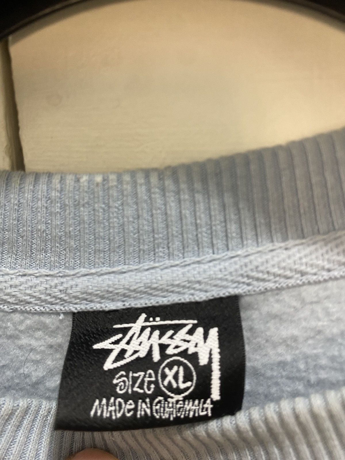 Stussy Stüssy Basic Logo sweatshirt, size XL, light blue, used Size US XL / EU 56 / 4 - 6 Thumbnail