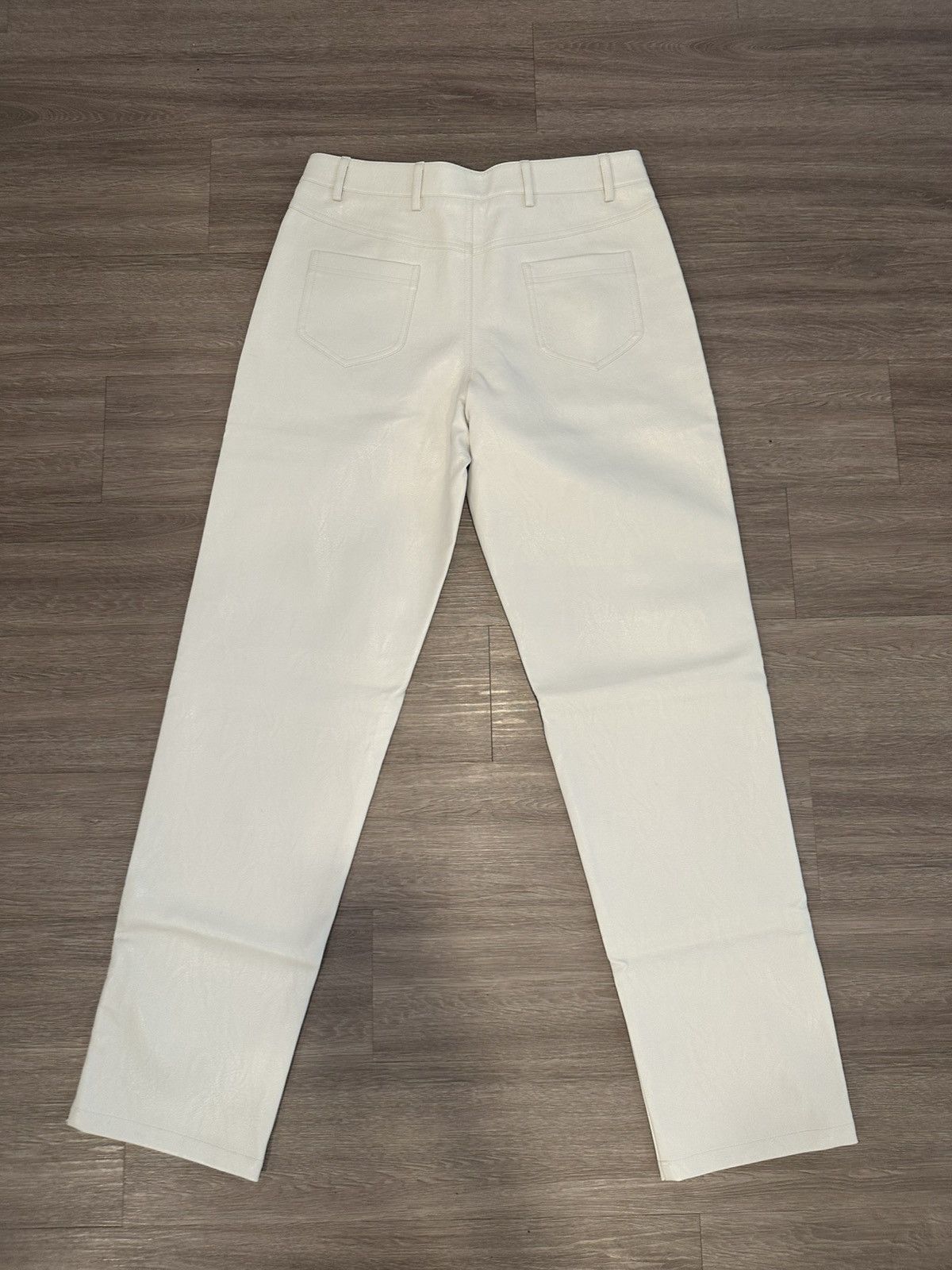 Other SUBJECTIVE PORTFOLIO- WHITE STRAIGHT LEG LEATHER PANTS Size US 32 / EU 48 - 4 Thumbnail
