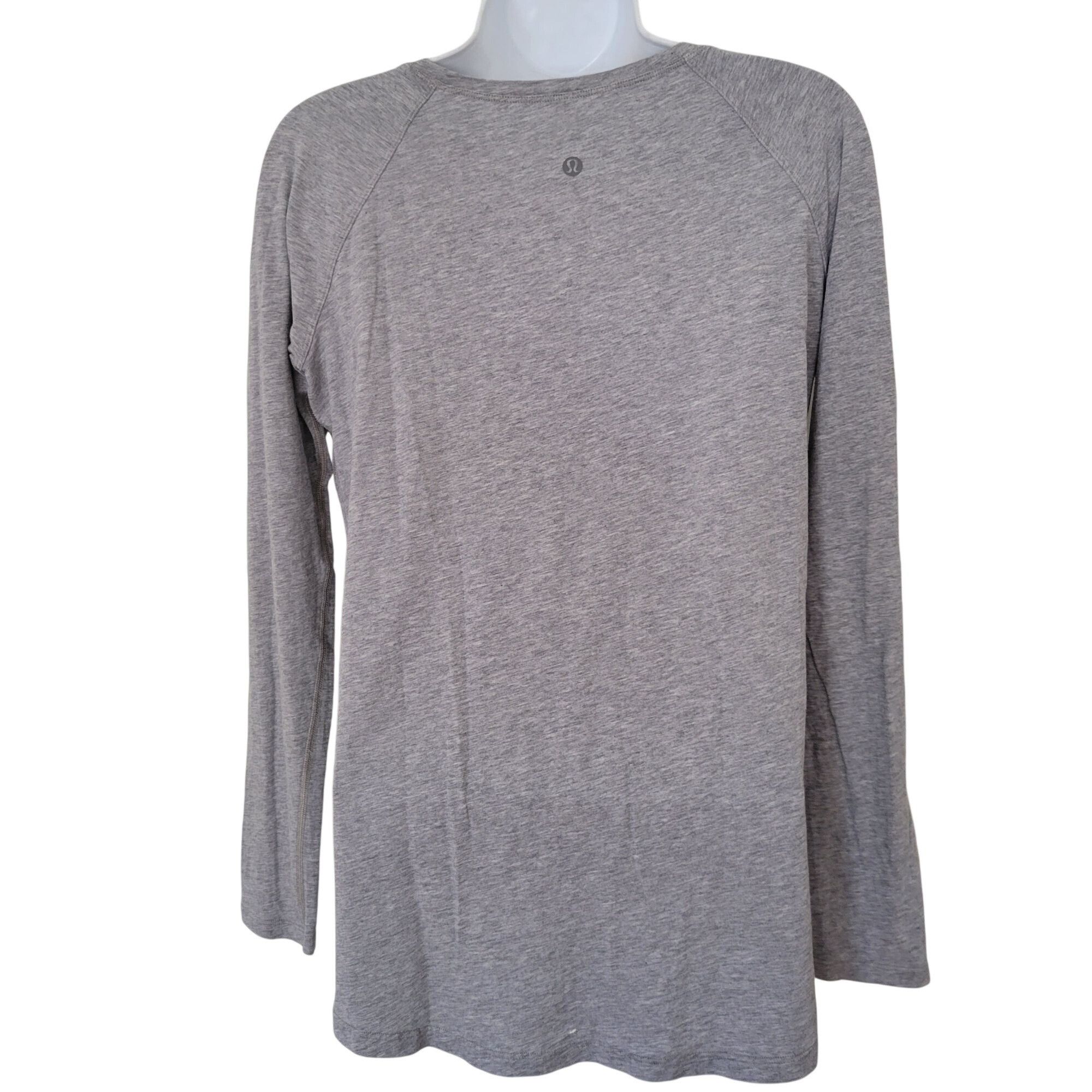 Lululemon Lululemon EMERALD Gray Long Sleeve Tee Top 4 Cotton Lightwei Size S / US 4 / IT 40 - 5 Thumbnail