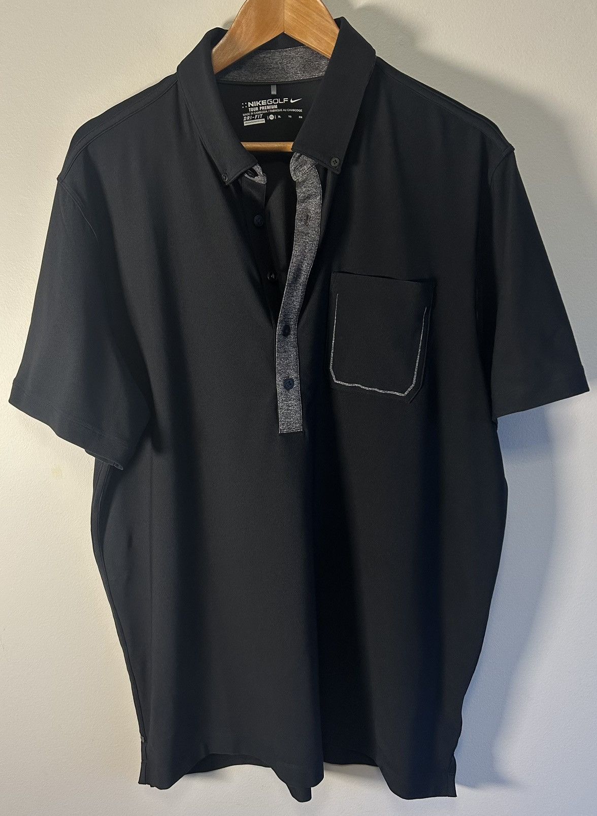 Nike Nike Tour Premium Golf Polo Shirt Mens XL Black Dri Fit Size US XL / EU 56 / 4 - 7 Thumbnail
