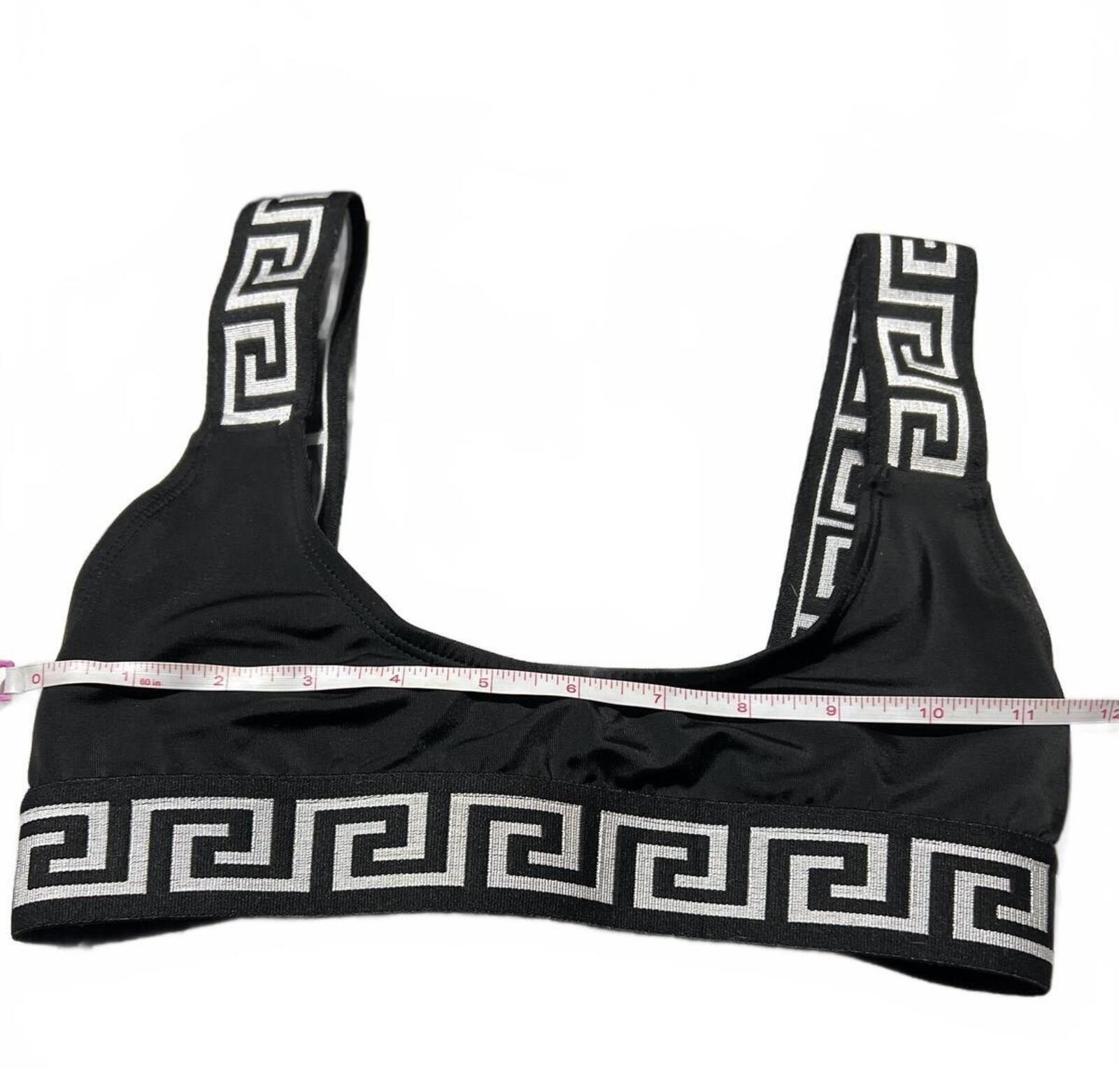 Other Prettylittlething Black Bikini Swimsuit Greek Key Pattern 2 Size ONE SIZE - 3 Thumbnail