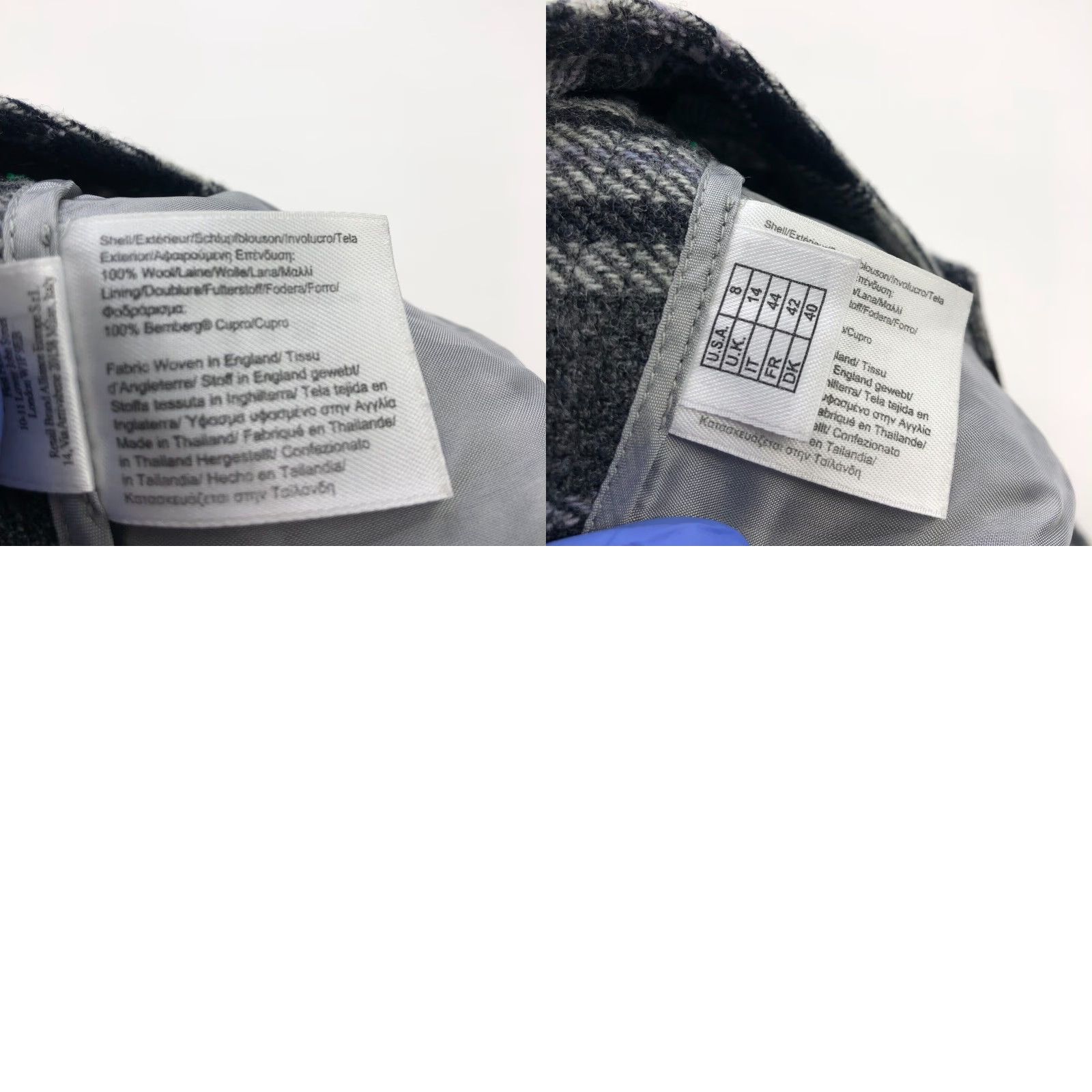 Brooks Brothers Brooks Brothers Wrap Skirt 8 Plaid Button Non Lined Gray Blue Wool Wool Blend Short Womens Size 30" / US 8 / IT 44 - 8 Thumbnail