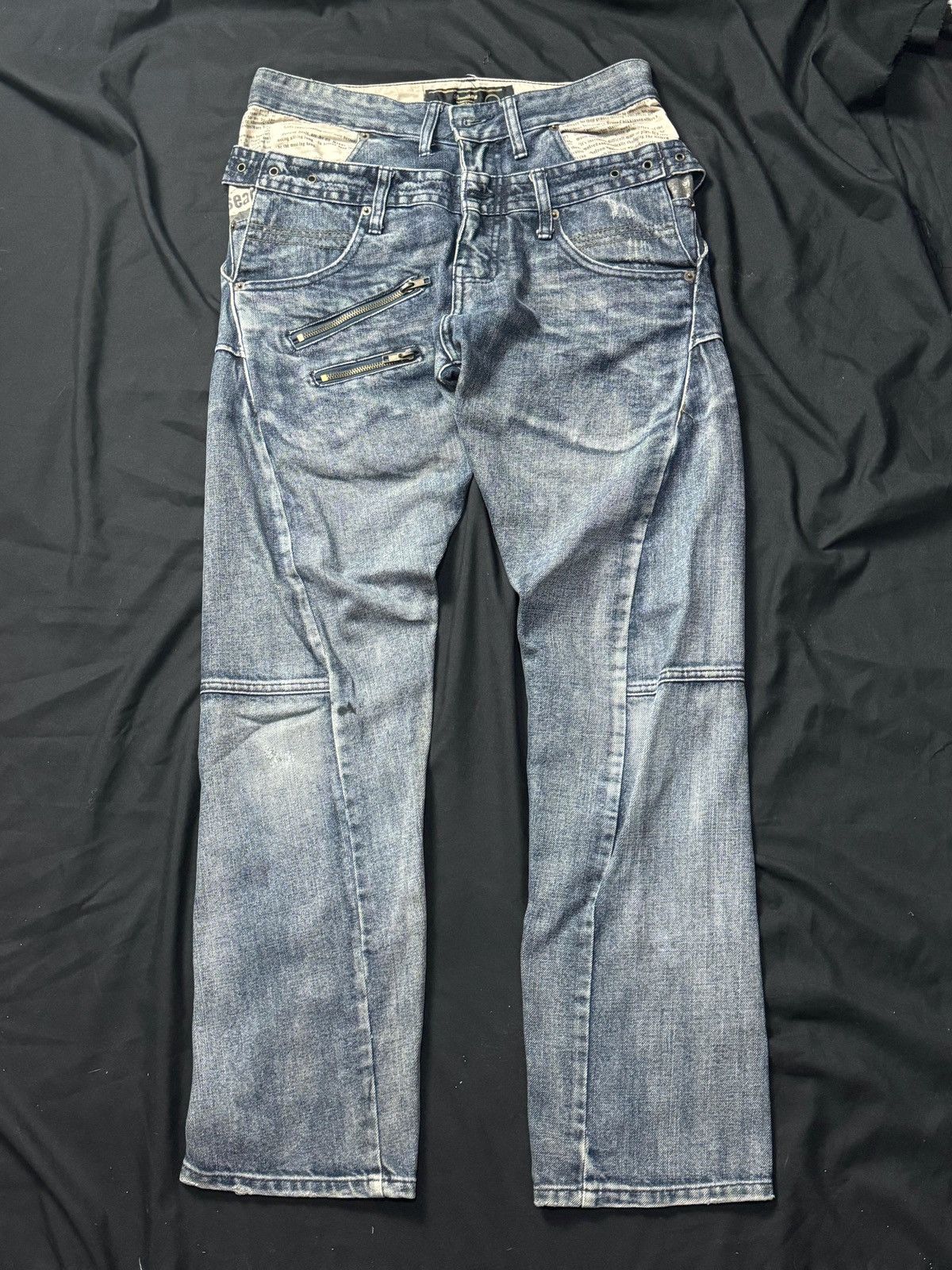 Hysteric Glamour × Japanese Brand × PPFM Double Waist Breathmint Japanese Denim Size US 30 / EU 46 - 2 Thumbnail