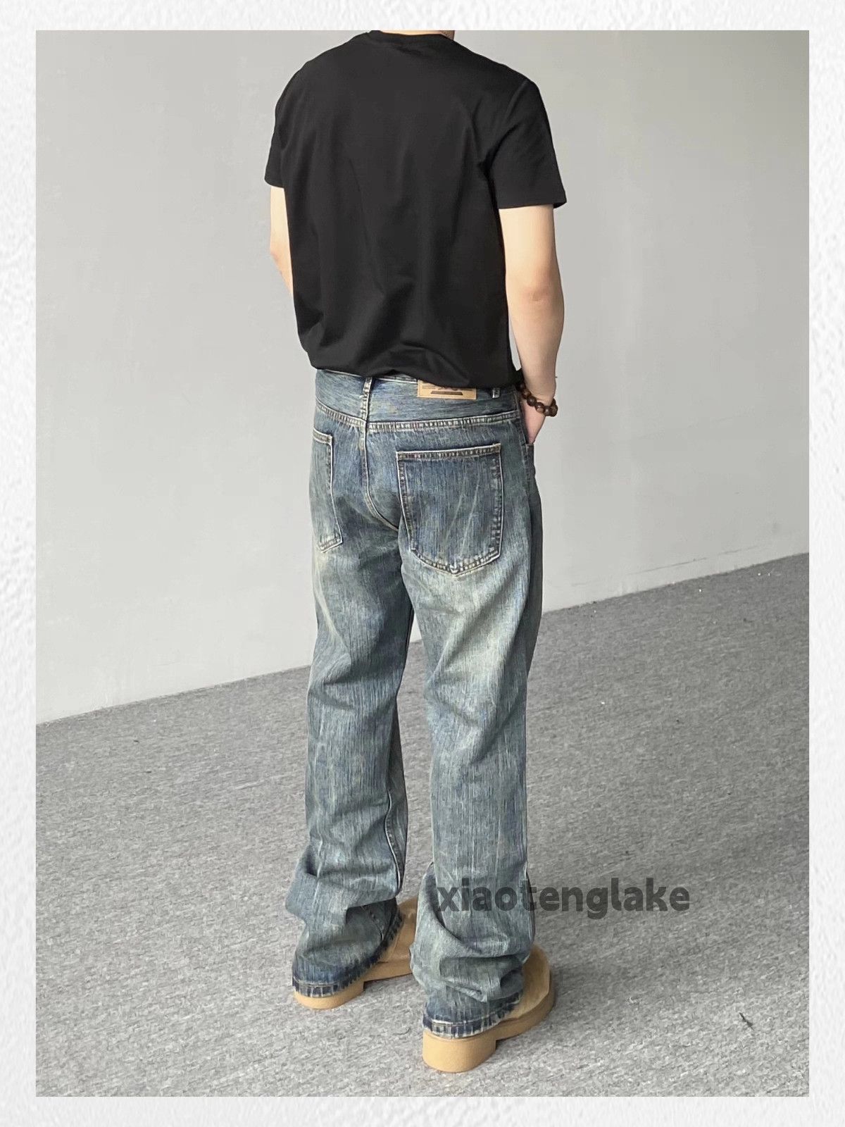 Vintage Washed faded loose baggy punk grunge hiphop jeans Size US 32 / EU 48 - 2 Thumbnail