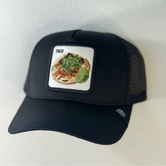 Designer NEW TACO PATCH BLACK TRUCKER CAP HAT TACO TUESDAY Size ONE SIZE - 3 Thumbnail