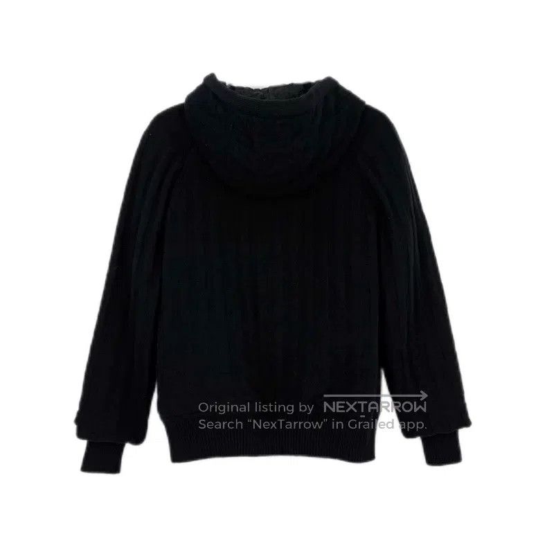 Hermes Hermes Black Full H Logo Hooded Wool Knit Open Cardigan Size XS / US 0-2 / IT 36-38 - 2 Thumbnail