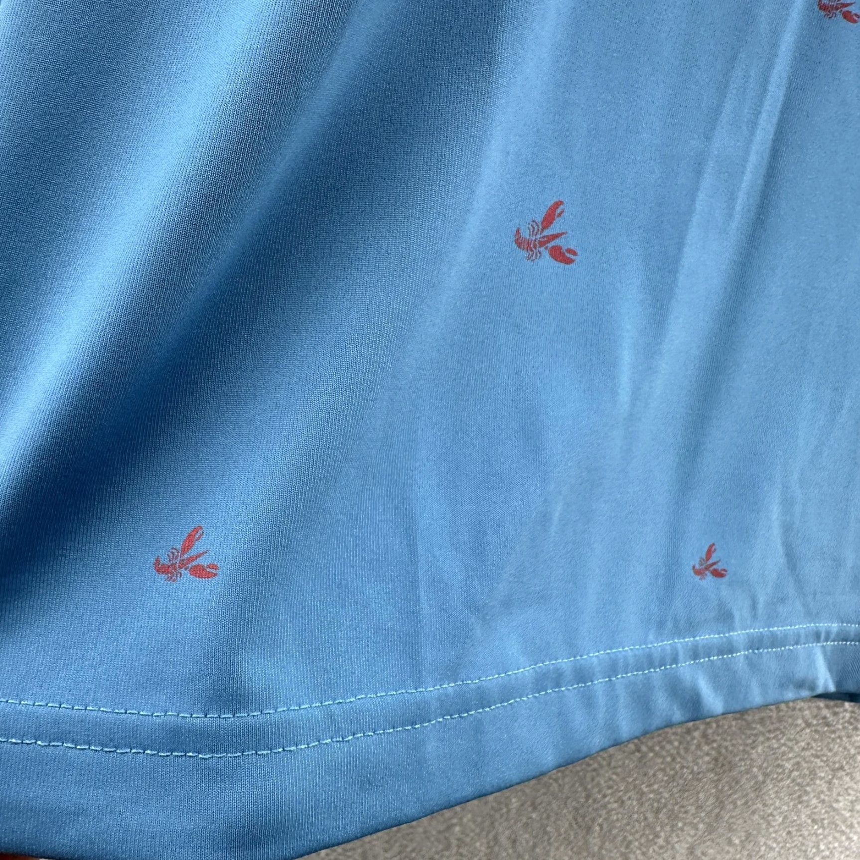 Nike Nike Dri-FIT Polo Shirt Mens XL Blue Lobster Print Golf Short Sleeve Size US XL / EU 56 / 4 - 5 Thumbnail