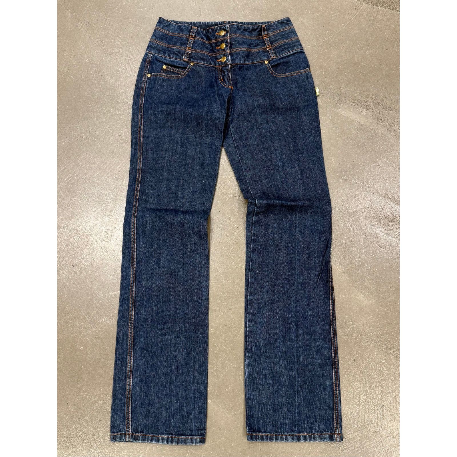 Jean Paul Gaultier 2000s Jean Paul Gaultier double waisted jeans Size US 29 - 1 Thumbnail