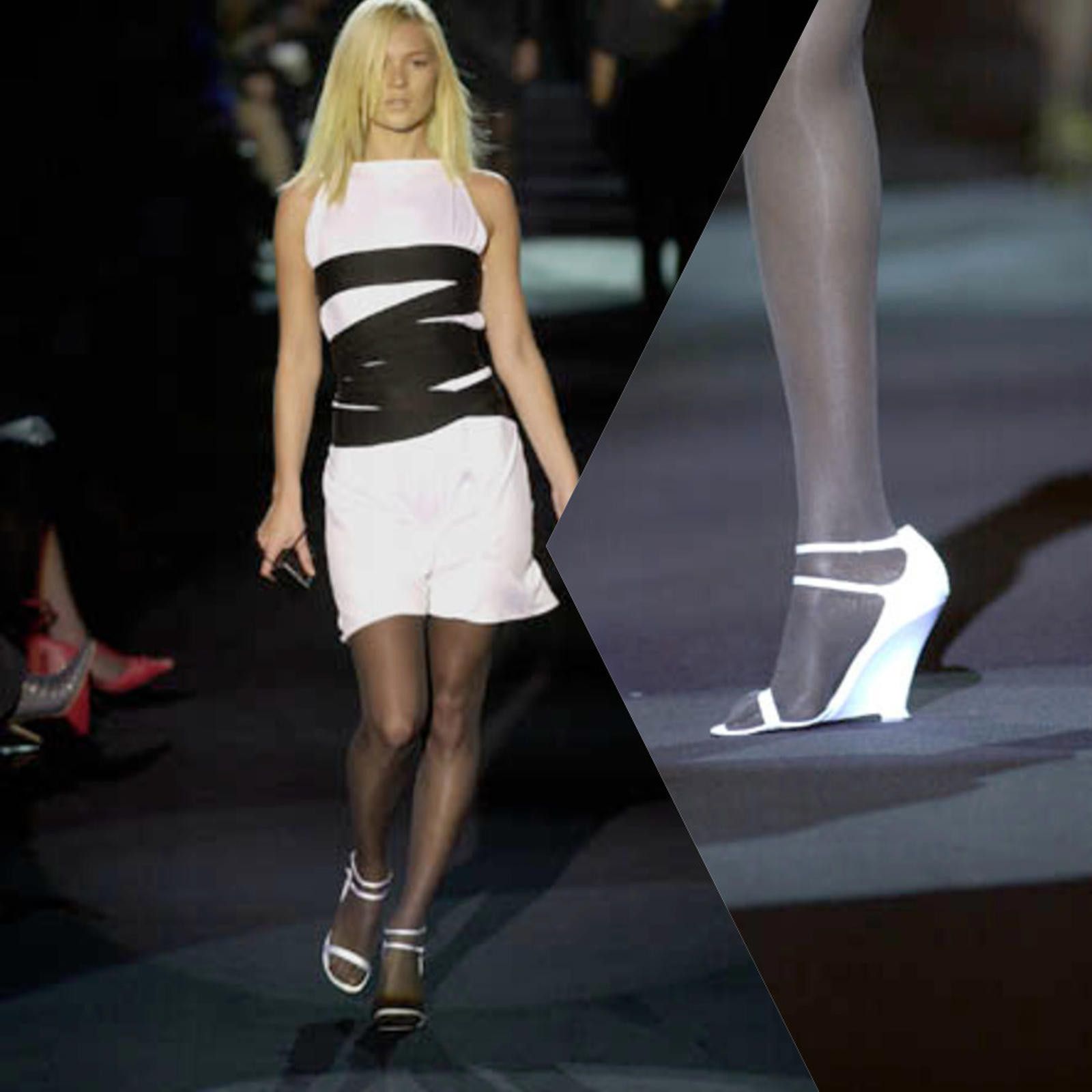 SS 2001 Yves Saint Laurent by Tom Ford Runway Straps Heels