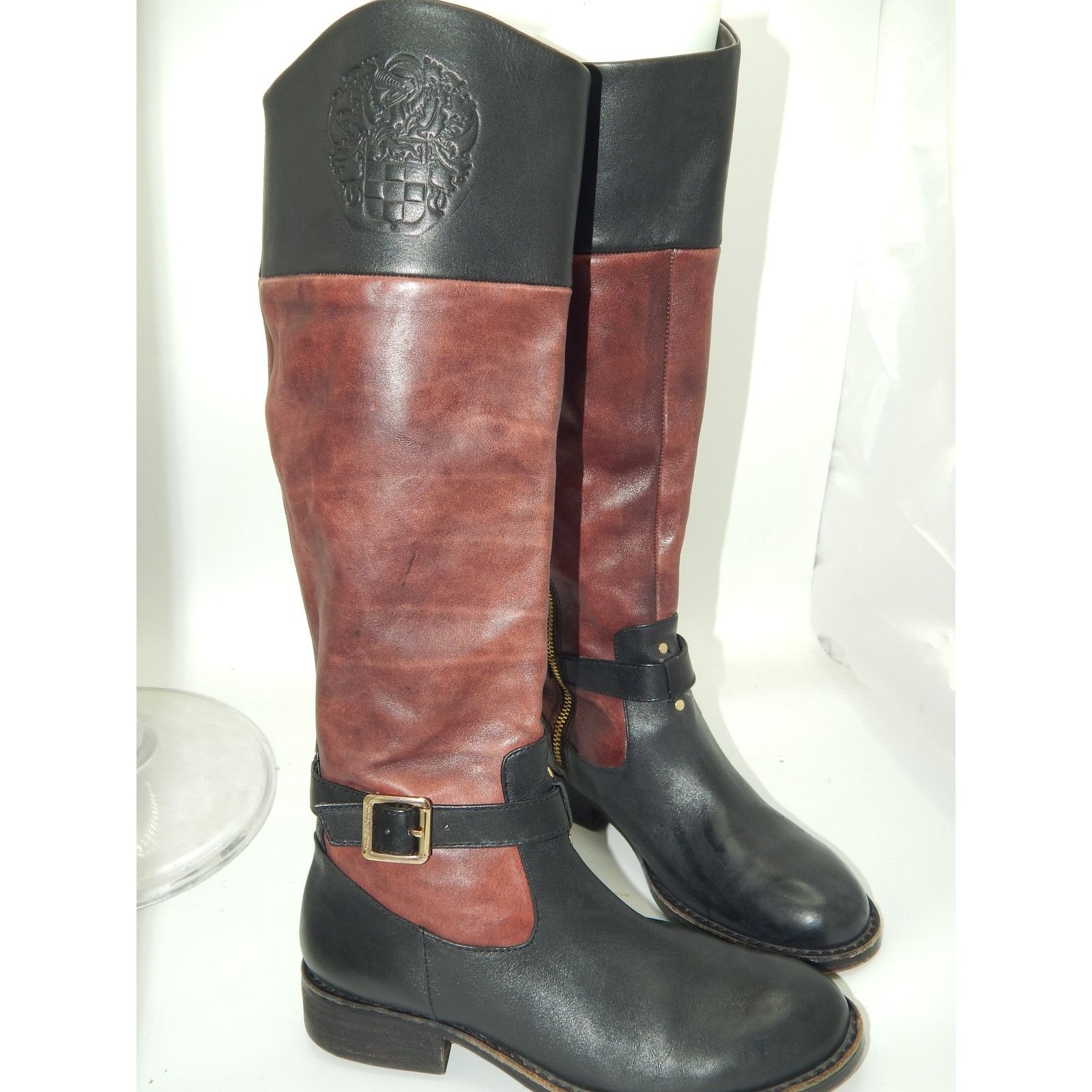 Vince Camuto Vince Camuto Black Brown Leather Boots Size 36 / 6 Size US 6 / IT 36 - 8 Thumbnail