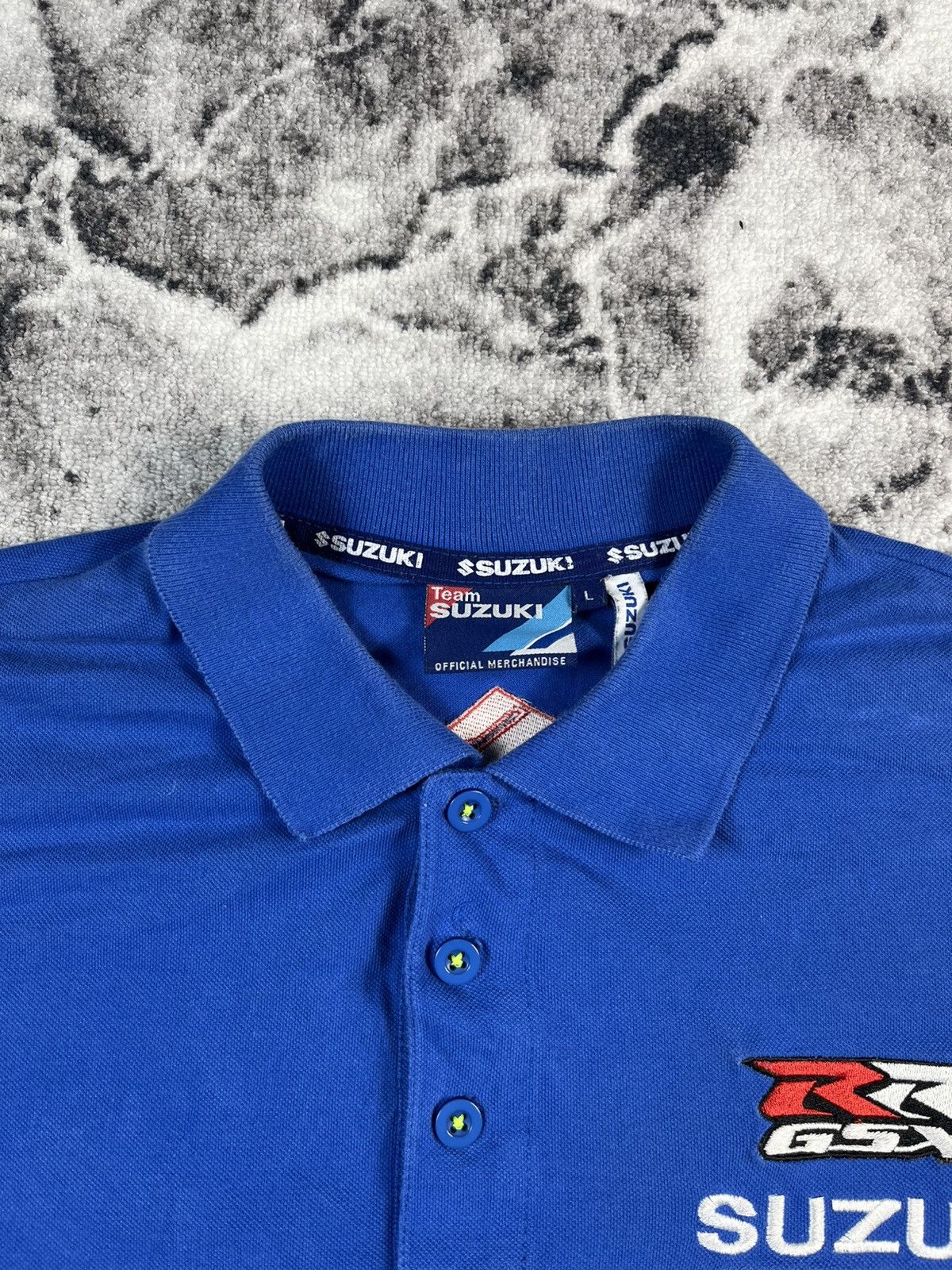Other Suzuki Ecstar MotoGP Team Polo Shirt Blue Racing Logo Size US L / EU 52-54 / 3 - 5 Thumbnail