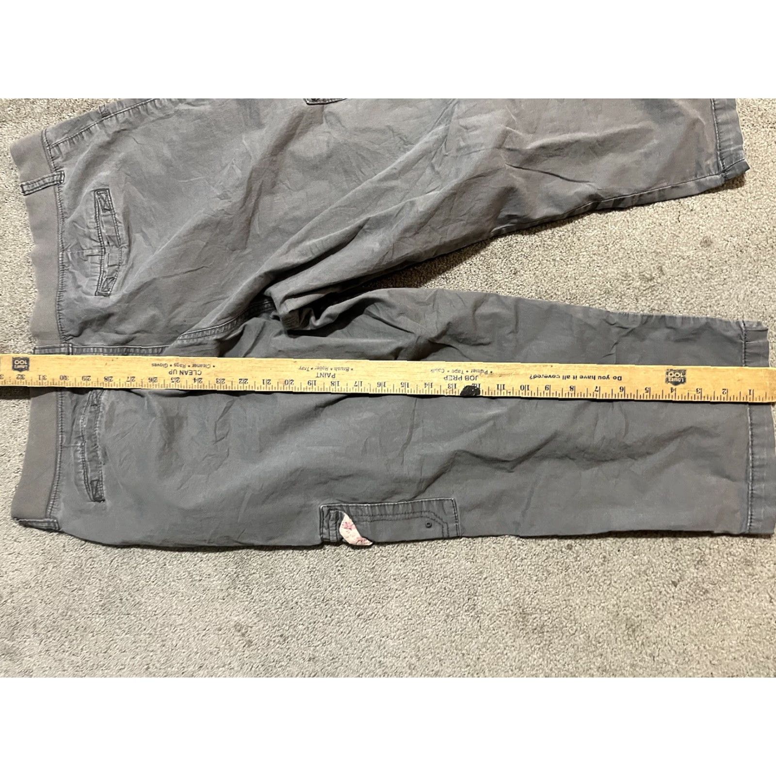 Lee Lee Pants Womens Size 18 Medium Gray Capri Relaxed Fit Drawstring Stretch Size 40" / US 18 - 6 Thumbnail