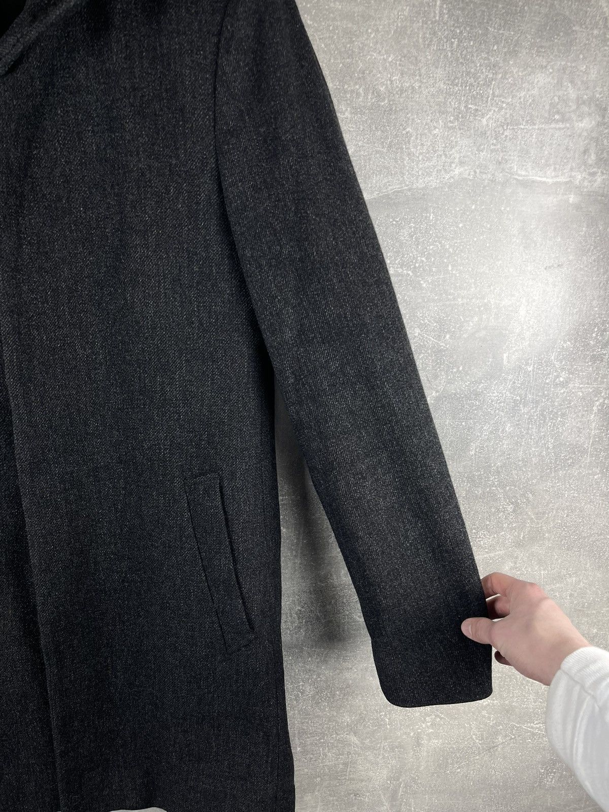 Allsaints Allsaints Co. Tailored Wool Coat Charcoal Gray Size 38 2010s Size US M / EU 48-50 / 2 - 4 Thumbnail