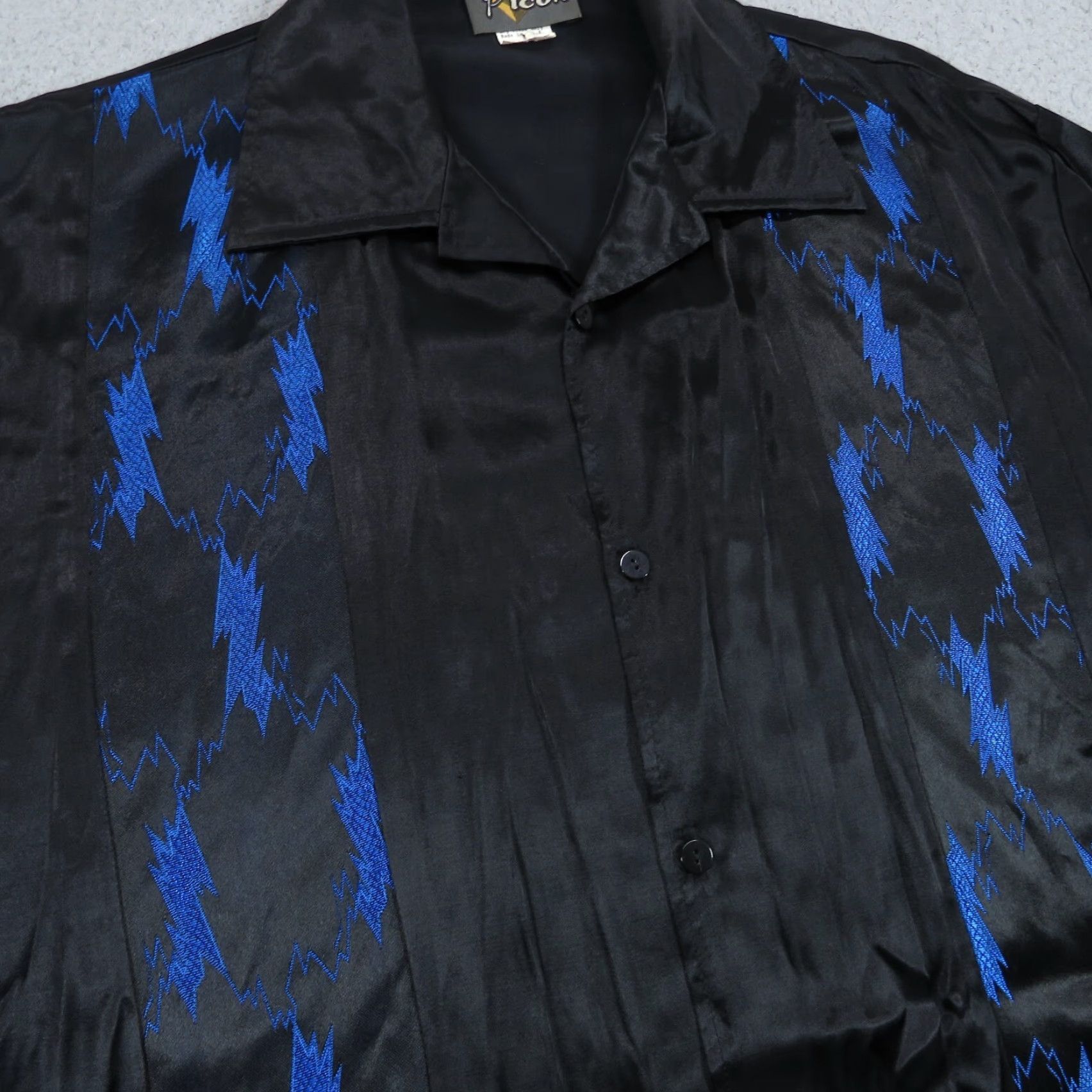 Vintage VINTAGE Pop Icon Shirt Mens Large Disco Shiny Metallic Bowling Rockabilly Camp Size US L / EU 52-54 / 3 - 2 Thumbnail