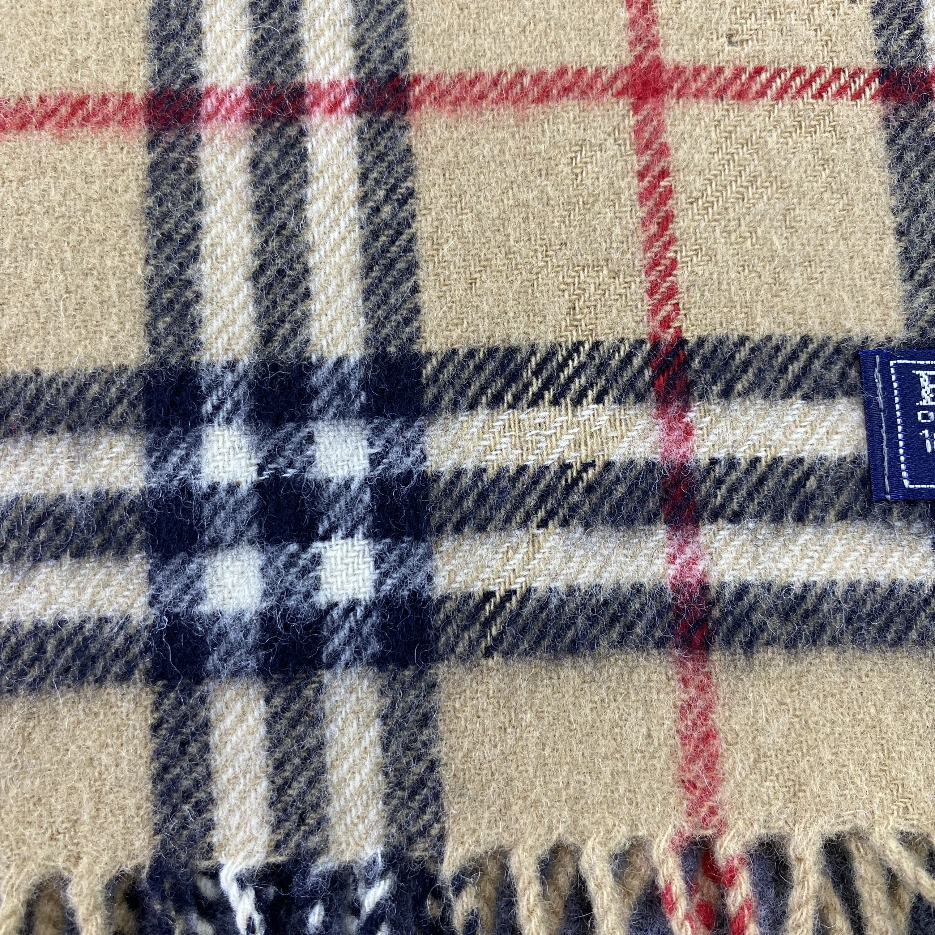 Burberry × Vintage Burberry Wool Muffler / Scarf / Neckwear - T1536 Size ONE SIZE - 7 Thumbnail