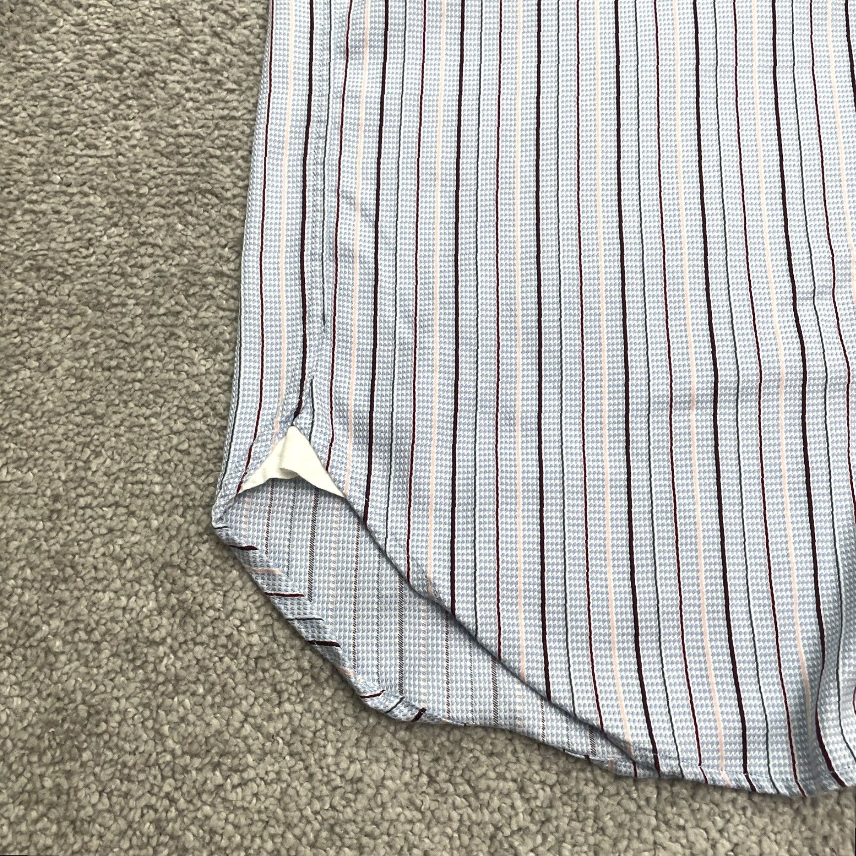 Vintage VINTAGE Raoul Men's Dress Shirt 15/38 Blue Striped Cotton Business Casual Office Workout Size 38R - 3 Thumbnail