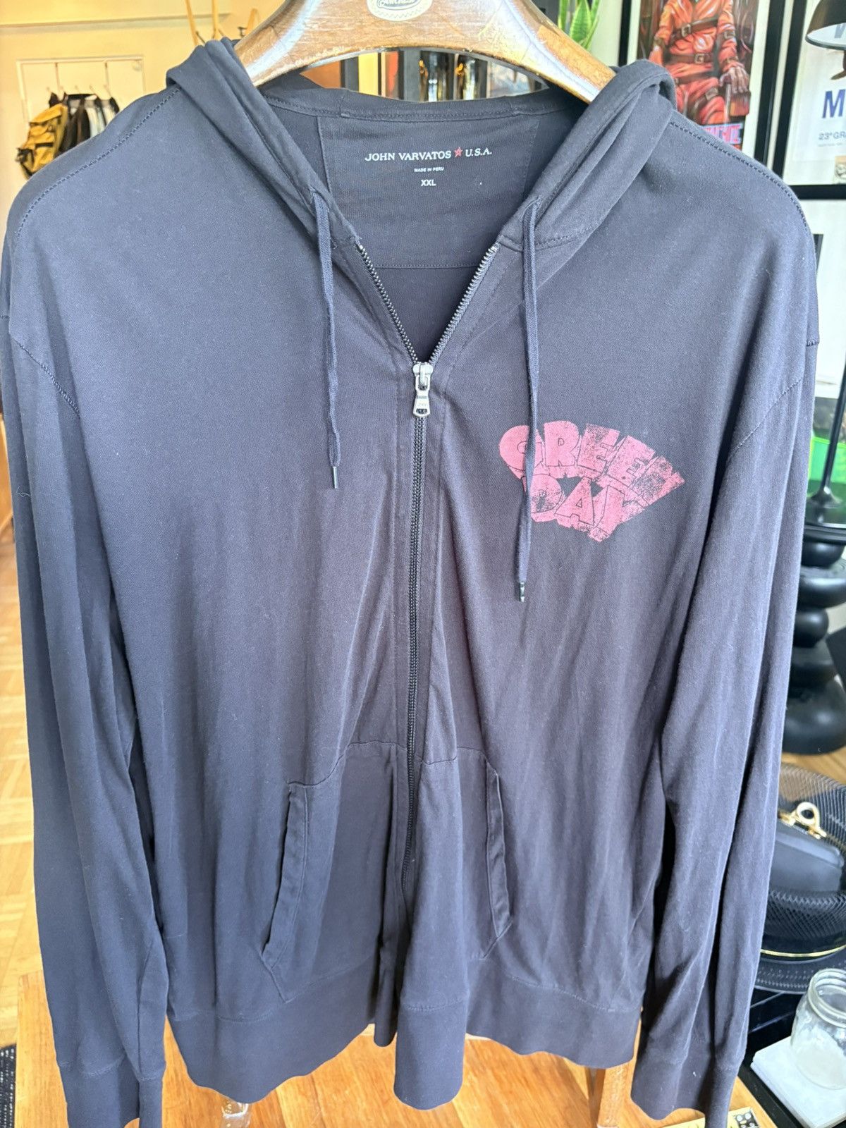 John Varvatos John Varvatos - Green Day Light Hoodie Size US XXL / EU 58 / 5 - 2 Thumbnail