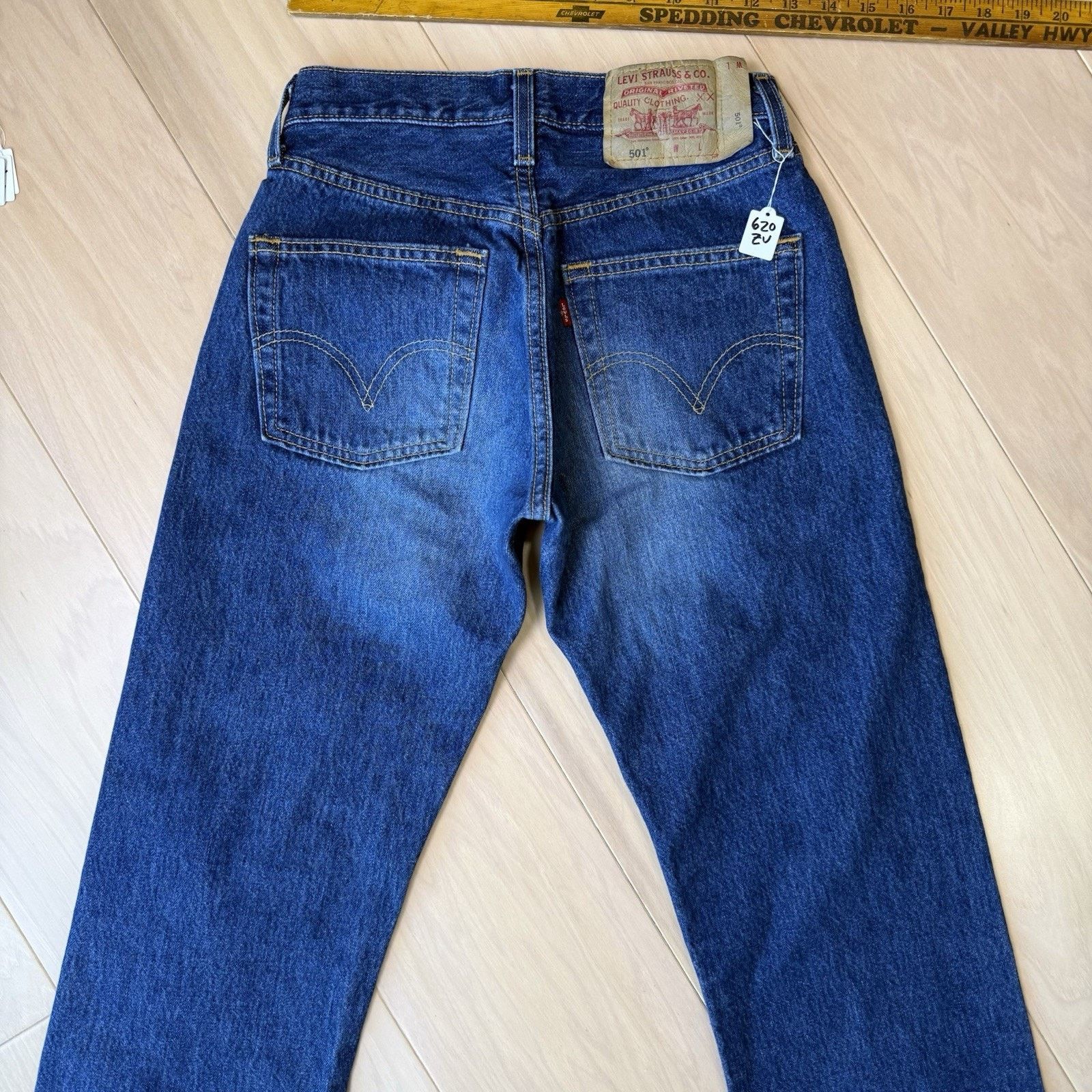 Levi's Vintage Levis 501 Jeans 25 Blue Straight Leg Denim For Women Size US 26 / EU 42 - 10 Thumbnail