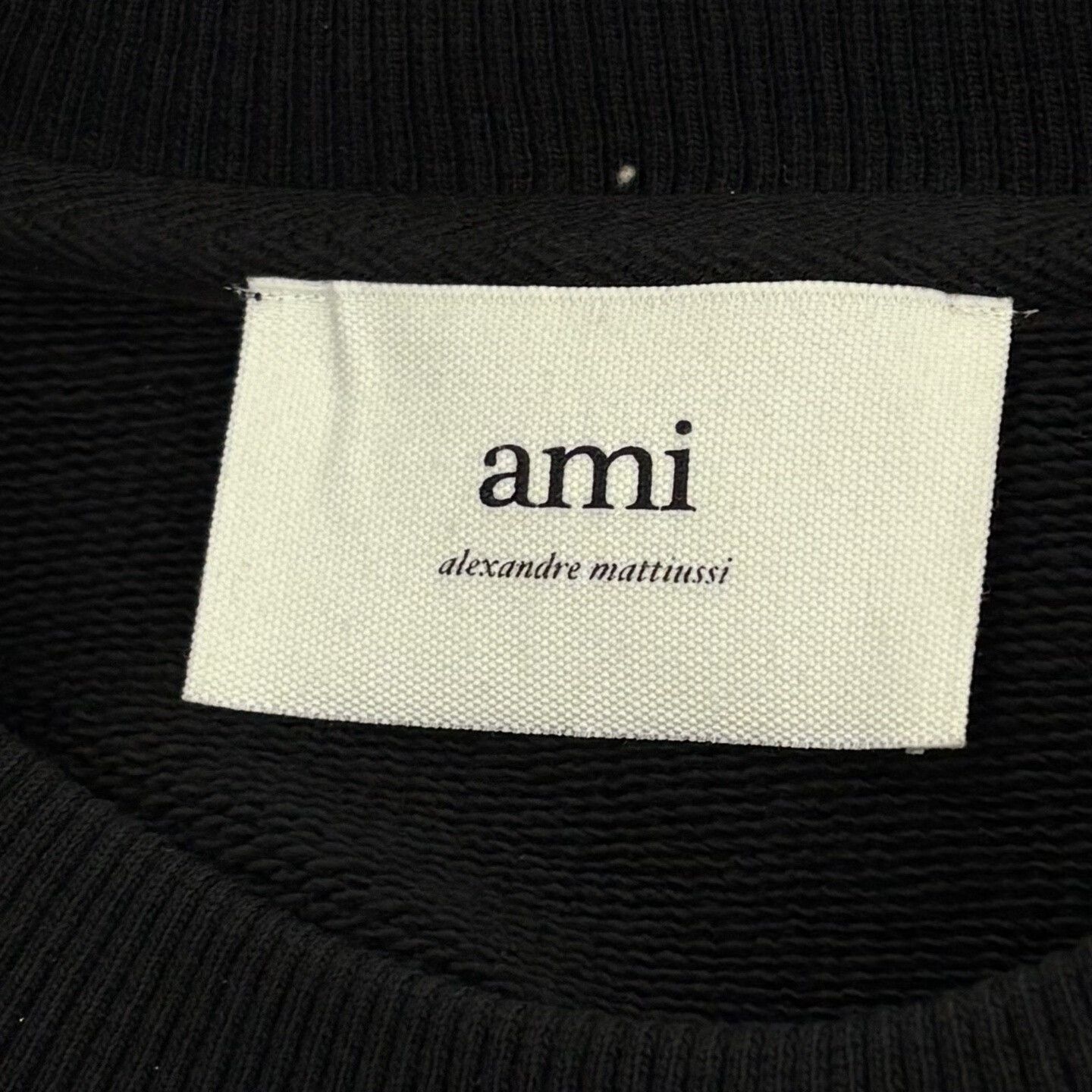 Other AMI Small Heart Embroidered Round-Neck Sweatshirt, Black| Size S / US 4 / IT 40 - 3 Thumbnail