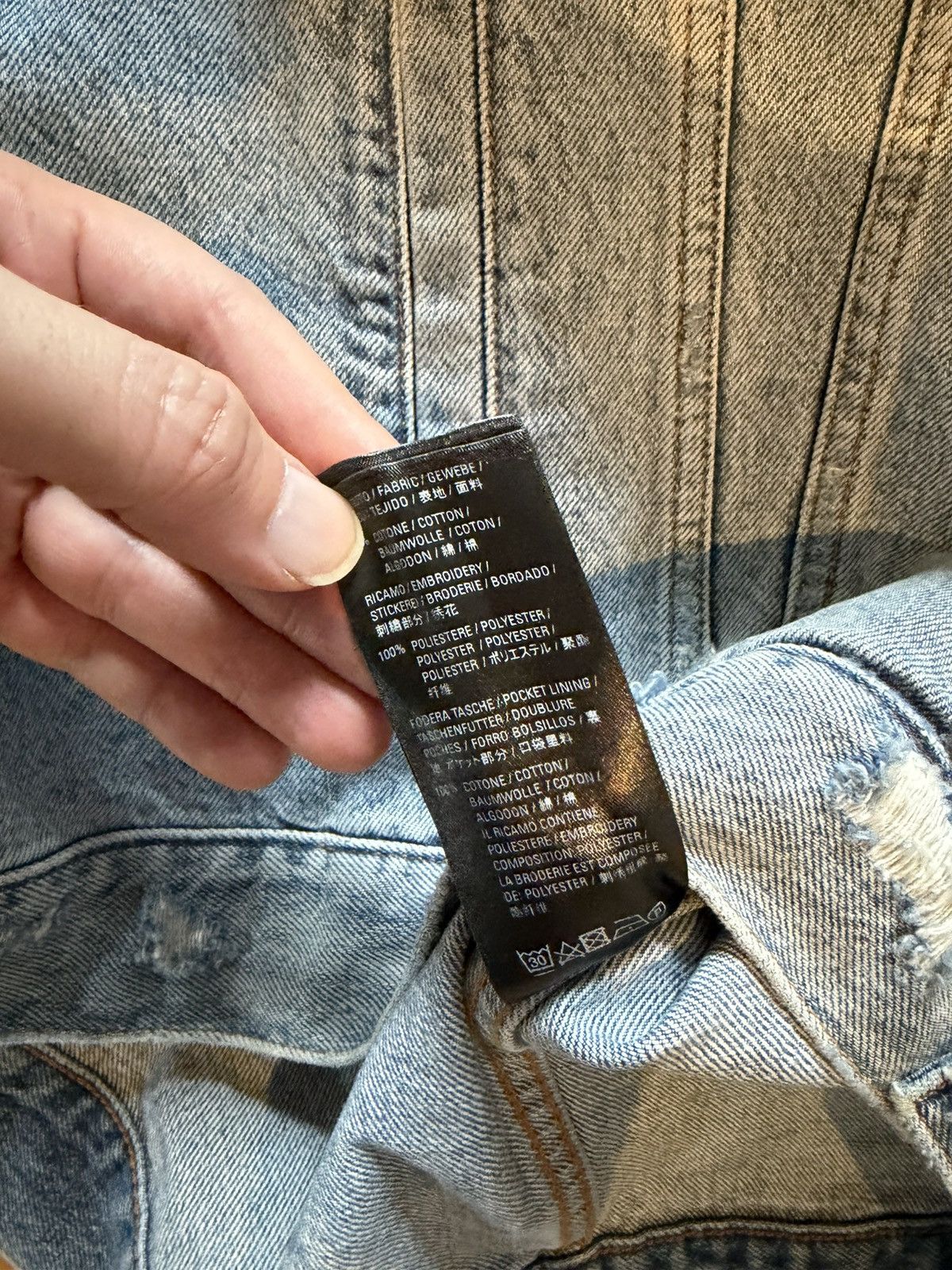 Balenciaga Balenciaga Barcode Denim Jacket Blue Size US L / EU 52-54 / 3 - 3 Thumbnail