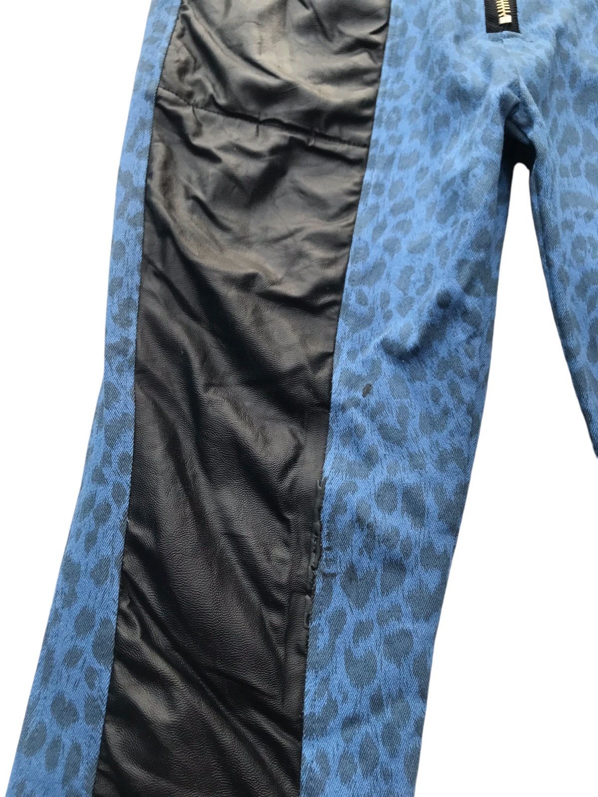 Japanese Brand Maison Gilfy Stretch Leopard Print Fashion Pants Size 27" / US 4 / IT 40 - 6 Thumbnail