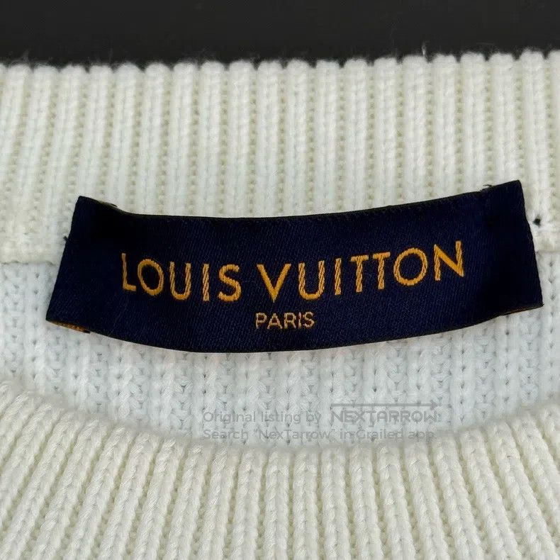 Louis Vuitton Louis Vuitton White embroidered monogram logo sweater Size US XL / EU 56 / 4 - 5 Thumbnail