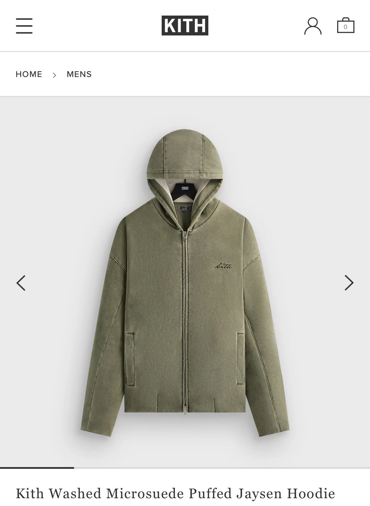 Kith Kith Washed Microsuede Puffed Jaysen Hoodie Size US L / EU 52-54 / 3 - 6 Thumbnail
