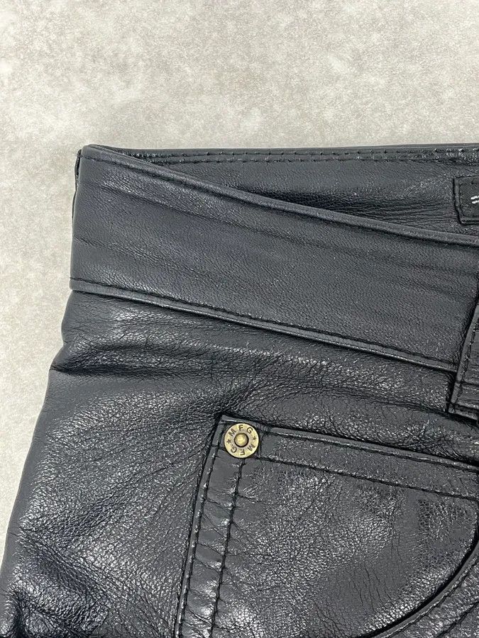 Marithe + Francois Girbaud 2000s Marithé + François Girbaud Black Leather Pants Size 26" / US 2 / IT 38 - 9 Thumbnail