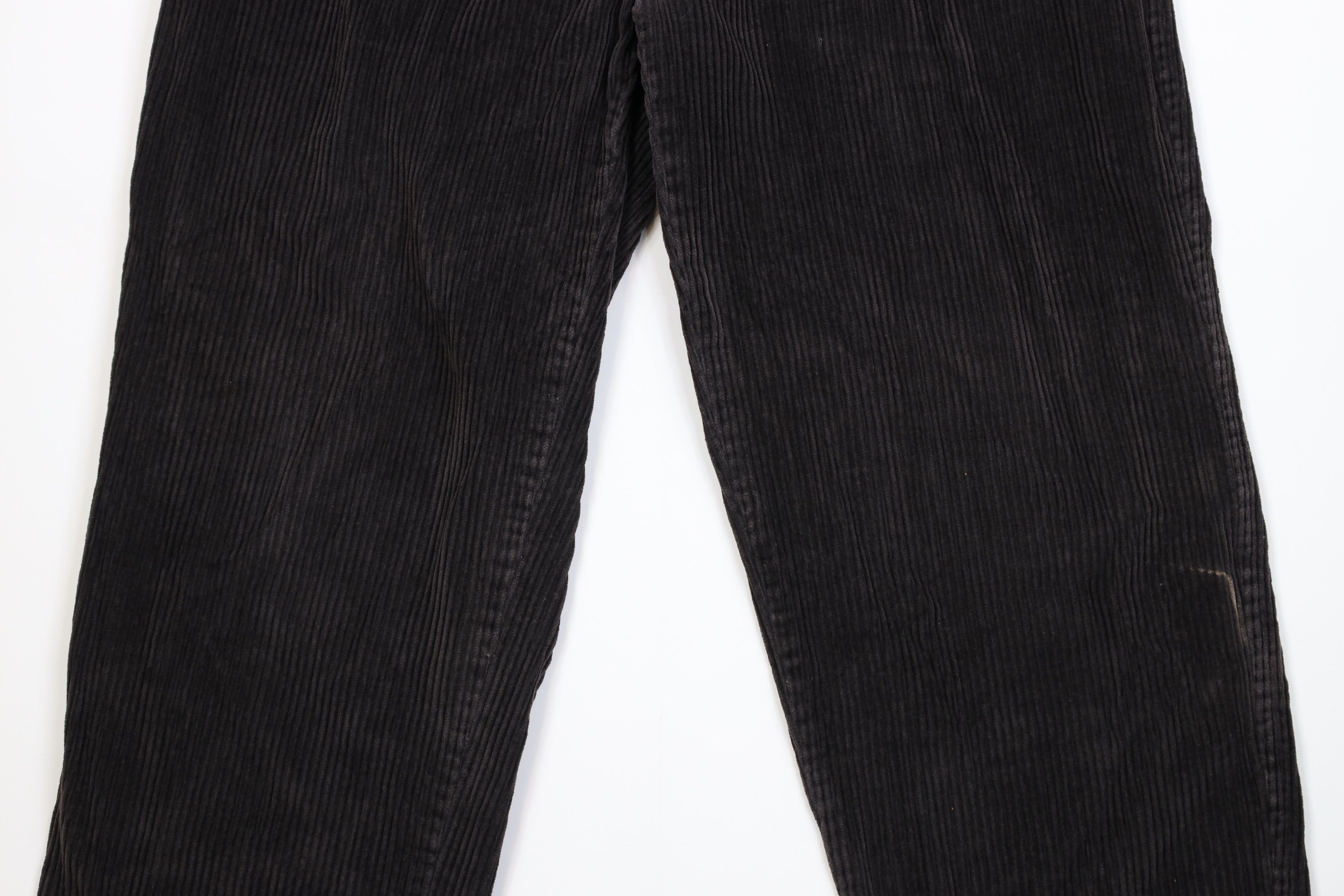 Vintage Vintage 90s Streetwear Wide Leg Corduroy Chino Pants Black Size US 34 / EU 50 - 3 Thumbnail