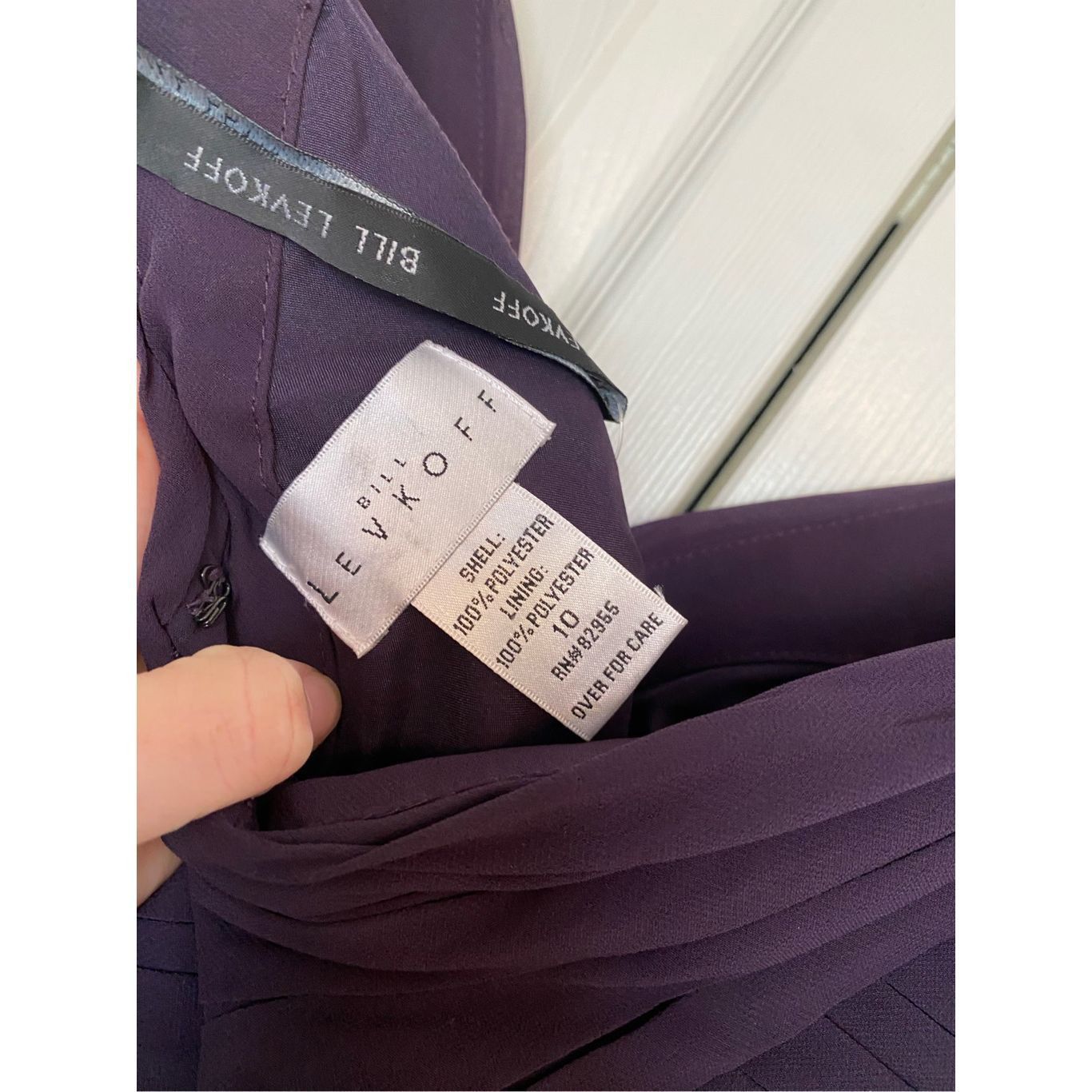 Billy Hill Bill Levkoff NWT Bridesmaid Chiffon Short Dress in Plum Purp Size L / US 10 / IT 46 - 5 Thumbnail