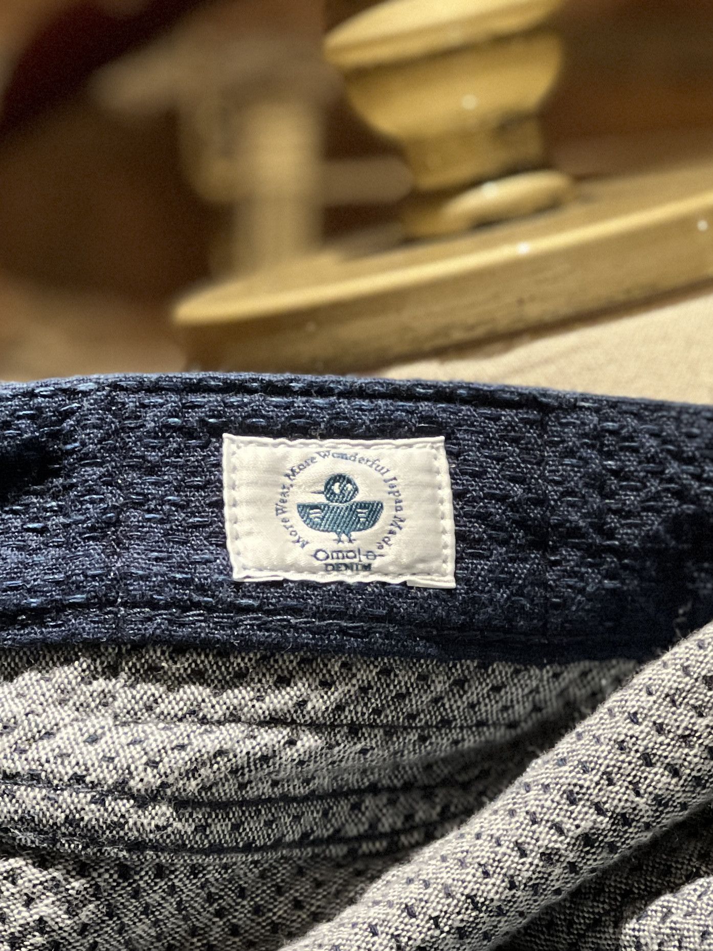 Other Omoto Denim0621 15oz Ori-Sashi Sashiko Relaxed Fit Indigo Size US 34 / EU 50 - 5 Thumbnail