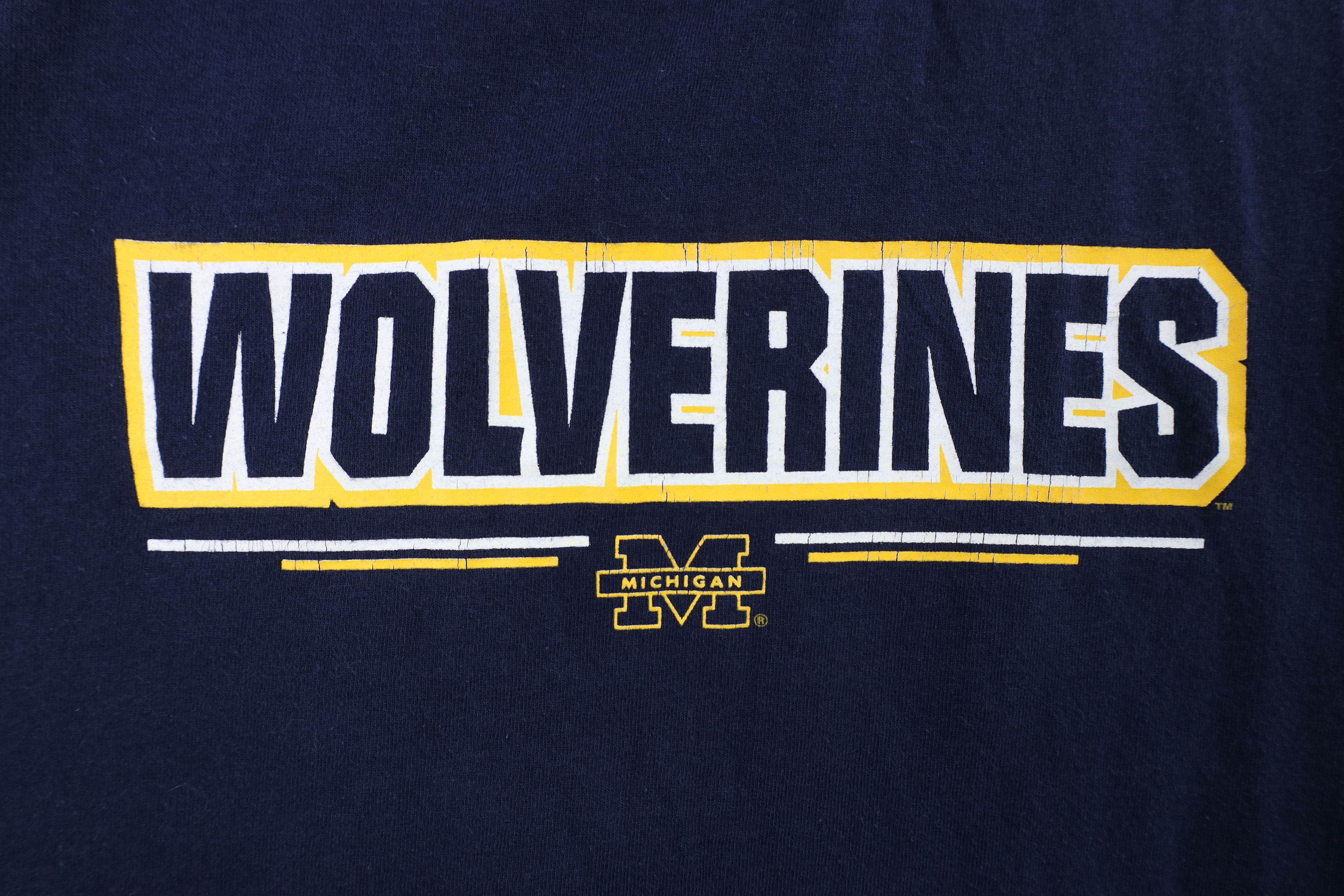 Vintage Vintage 90s University of Michigan Short Sleeve T-Shirt Size US XL / EU 56 / 4 - 4 Thumbnail