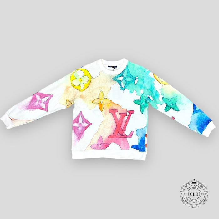 Lv Watercolor Sweatshirts Under