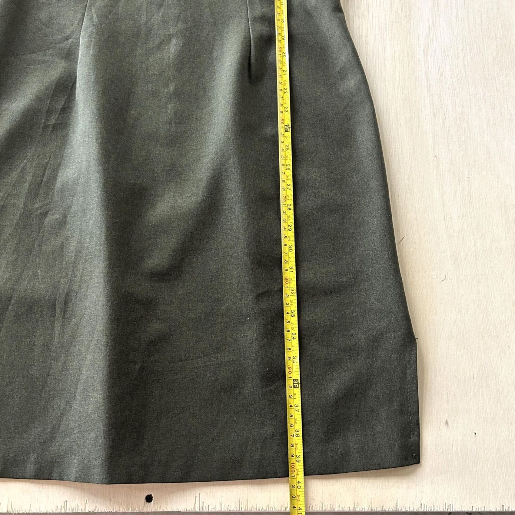 Vintage VINTAGE Green Sleeveless V-Neck Sheath Dress Womens Large Knee Length Business workwear Size L / US 10 / IT 46 - 3 Thumbnail