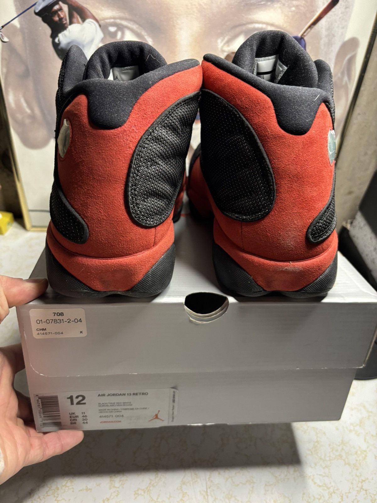 Jordan Brand Air Jordan 13 Retro 2017 Bred 2017 Size US 12 / EU 45 - 7 Thumbnail