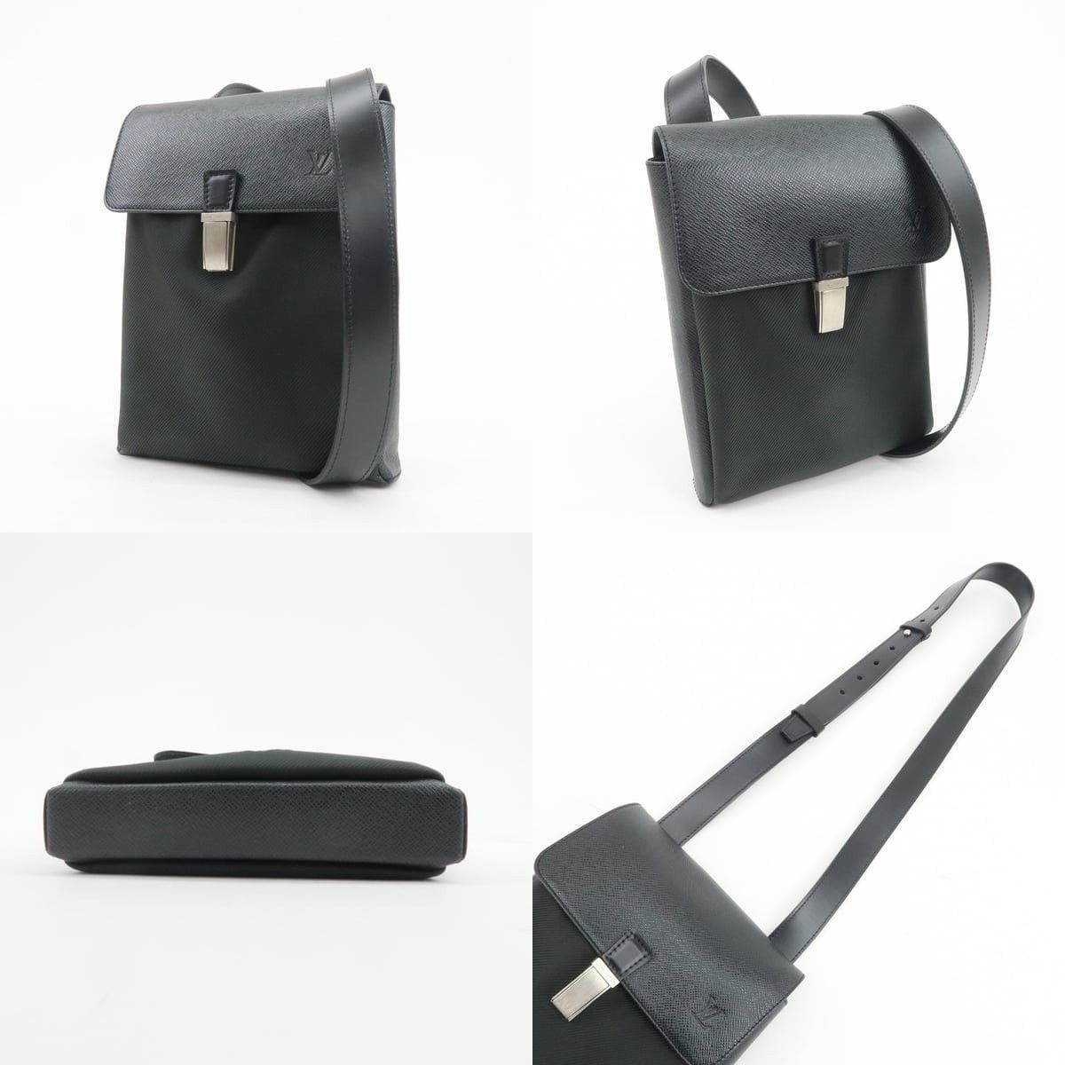 Louis Vuitton Louis Vuitton Taiga Saratov PM Shoulder Bag Black Size ONE SIZE - 3 Thumbnail