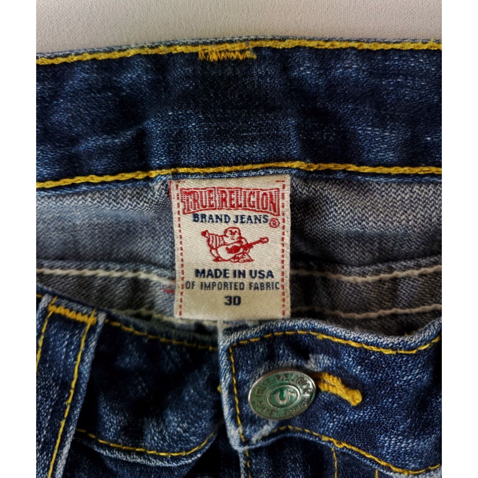 True Religion True Religion Billy Blue Jeans Womens 33x33 USA Skull Blue Straight Size 24" / US 00 / IT 34 - 5 Thumbnail