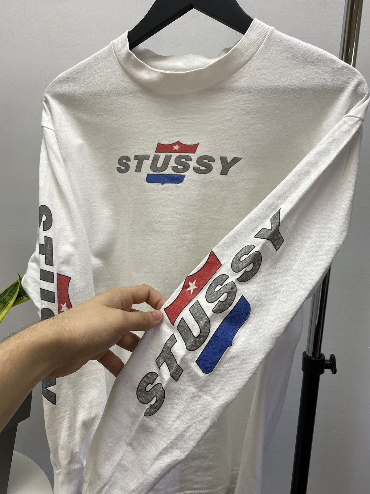 Stussy × Vintage VINTAGE 90s STUSSY LONG SLEEVE T SHIRT MADE IN USA Size US L / EU 52-54 / 3 - 12 Thumbnail
