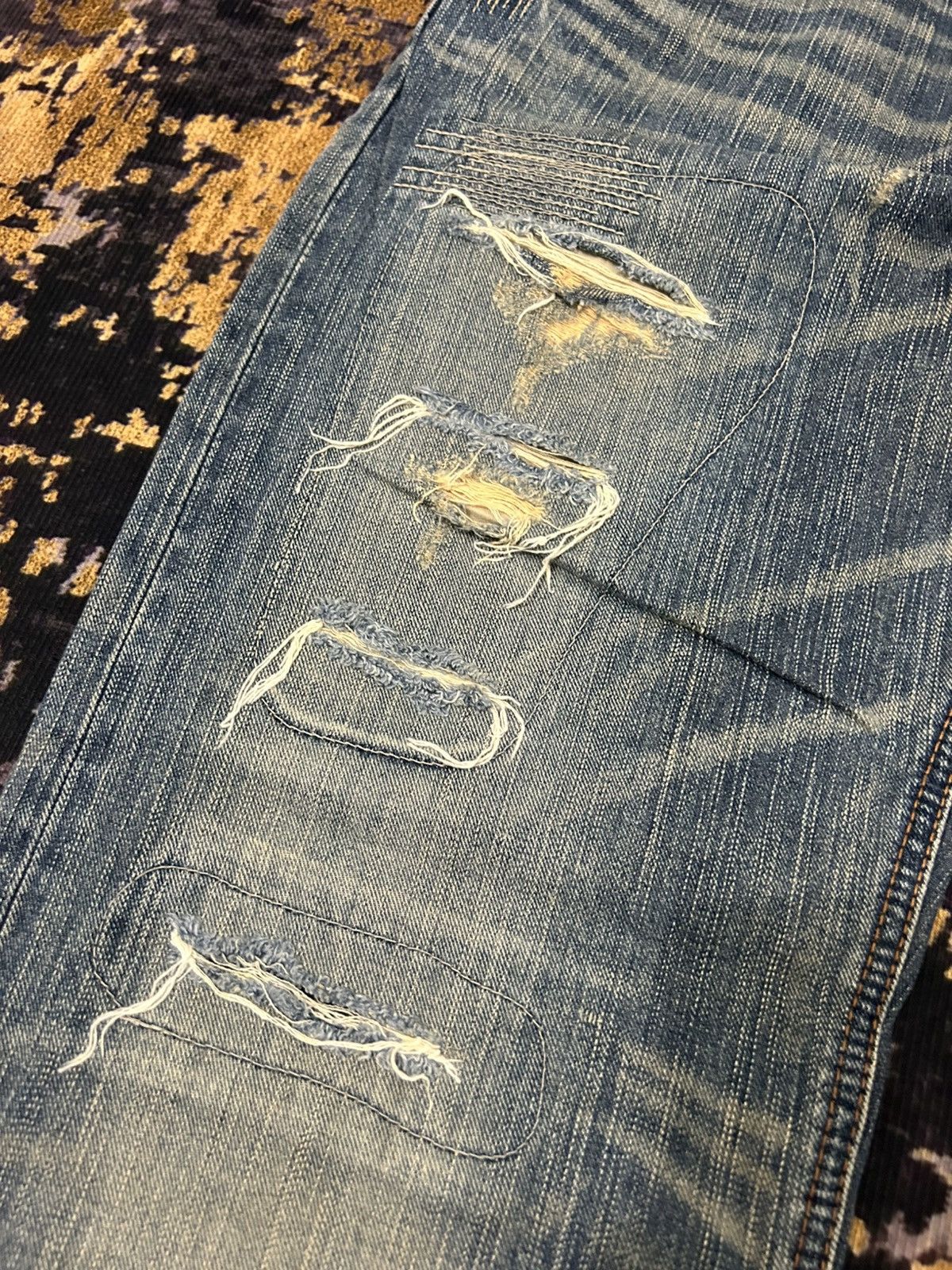 Edwin Vintage Edwin Japan Distressed Jeans Size US 36 / EU 52 - 7 Thumbnail