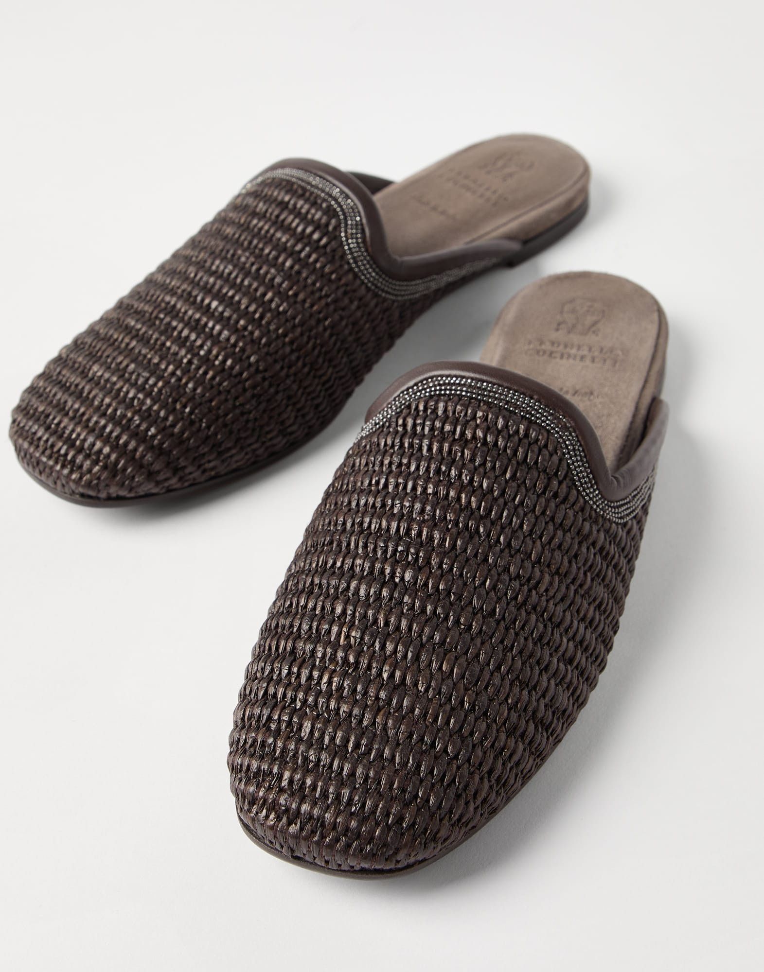Brunello Cucinelli o1la1rc1a0326 Techno Raffia Slippers in Brown Size US 9 / IT 39 - 3 Thumbnail