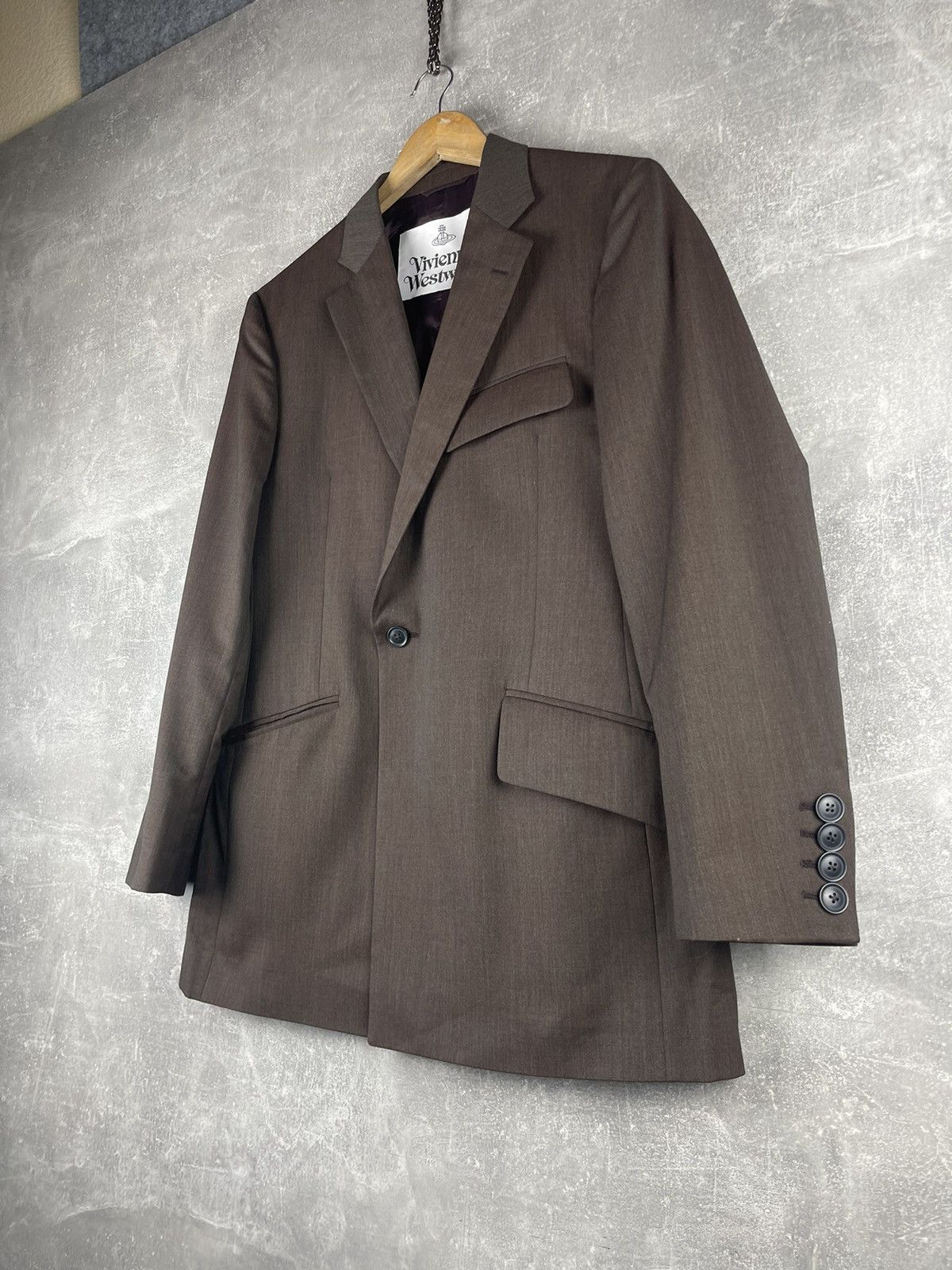 Vivienne Westwood Vivienne Westwood RAF Archive Wool Suit Brown Serge Wool Size 50R - 3 Thumbnail
