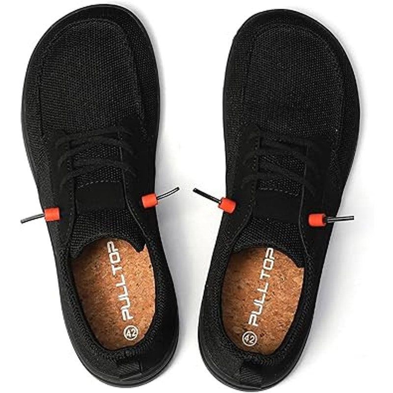 Other Pulltop Men's Size 8 Black Lace Up Barefoot Casual Shoes Size US 8 / EU 41 - 2 Thumbnail