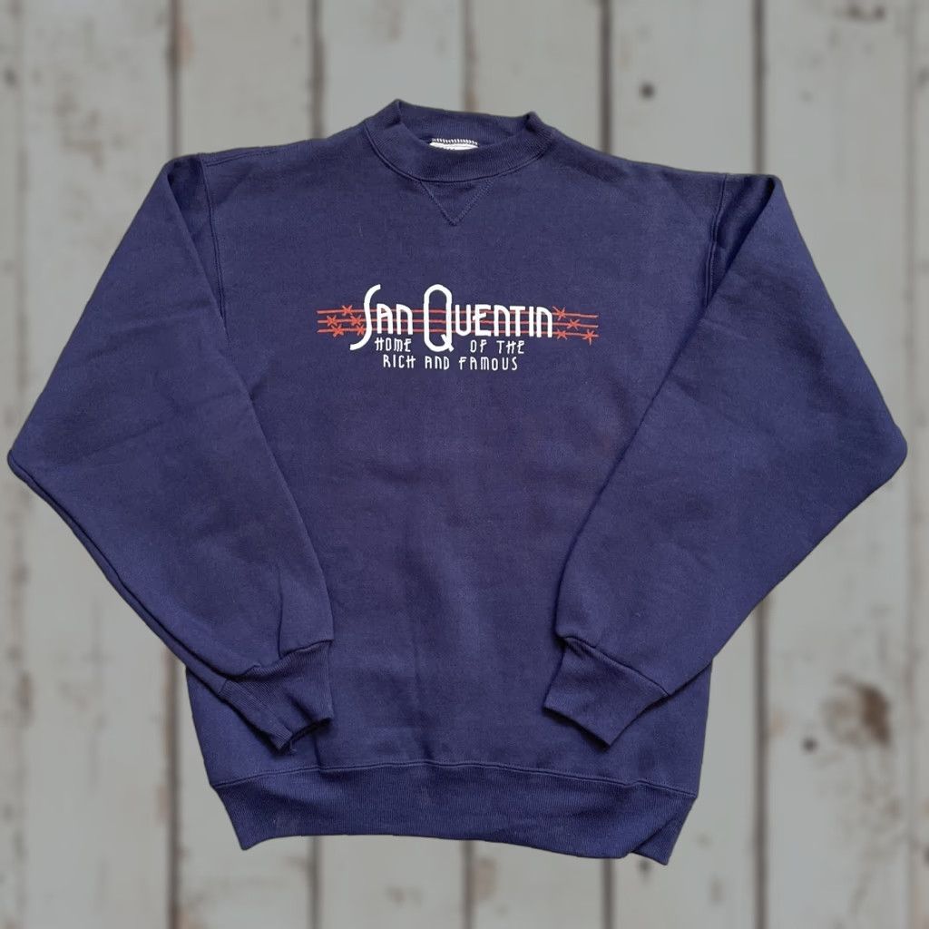 Hanes VINTAGE Hanes Sweatshirt Shirt Unisex Adults M Blue 1980s 1990s USA Jail Prison Rehab Crimin(al) NWOT M Size US M / EU 48-50 / 2 - 1 Thumbnail