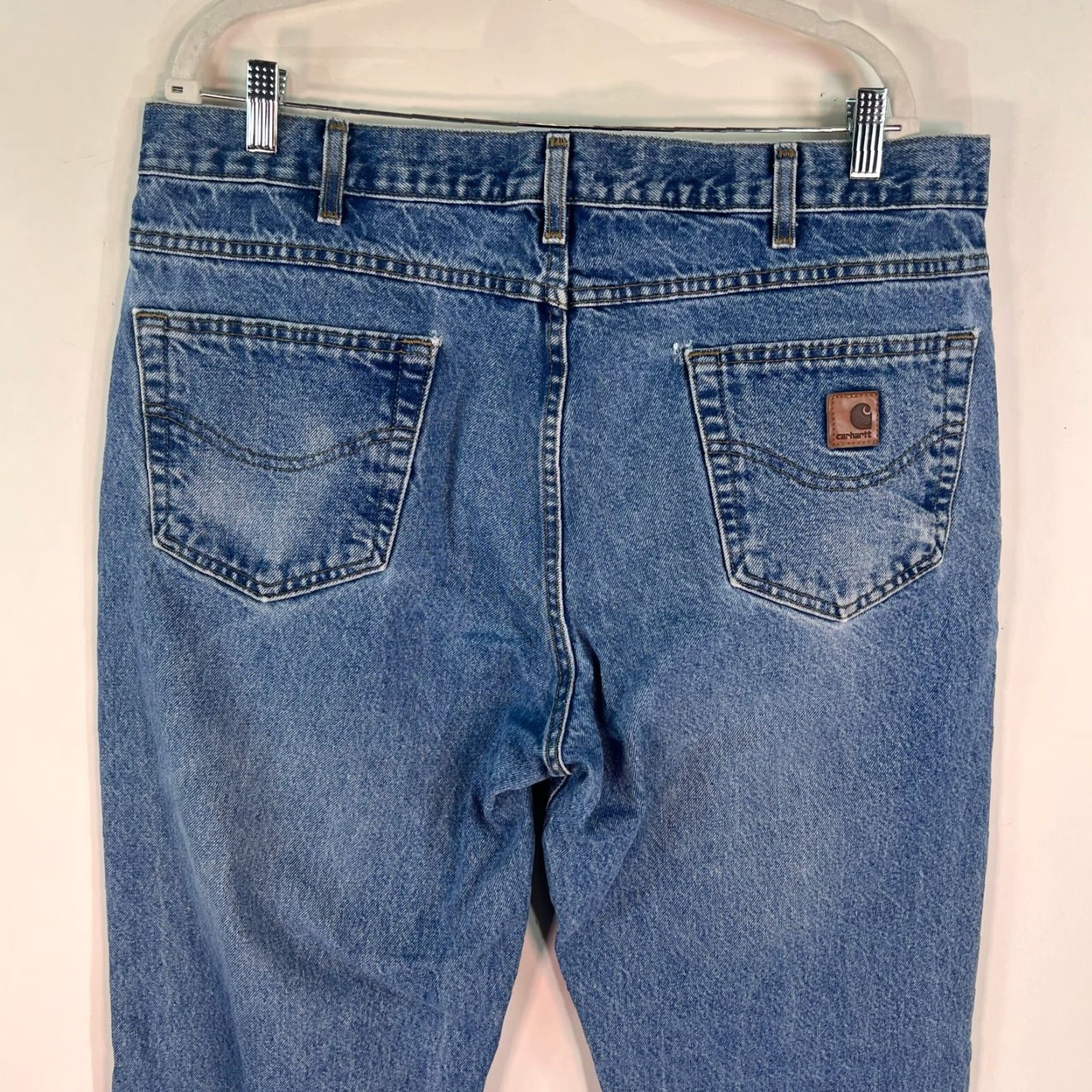 Carhartt VINTAGE Carhartt Pants Mens 40 Blue Relaxed Fit Dungaree Work Wear Outdoor 40x30 Size US 40 / EU 56 - 6 Thumbnail