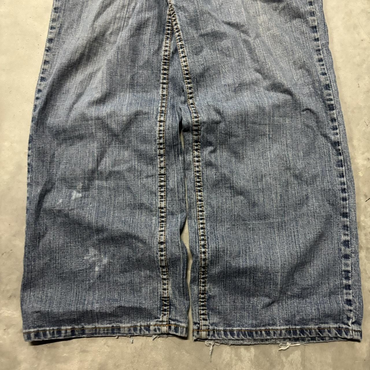 Japanese Brand × Vintage Crazy Vintage Y2K/2000s Baggy Dark Wash Skater Denim Jeans! Size US 36 / EU 52 - 6 Thumbnail